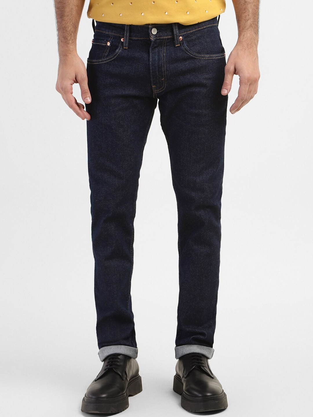 

Levis Men Skinny Fit Clean Look Dark Shade Jeans 65504, Blue