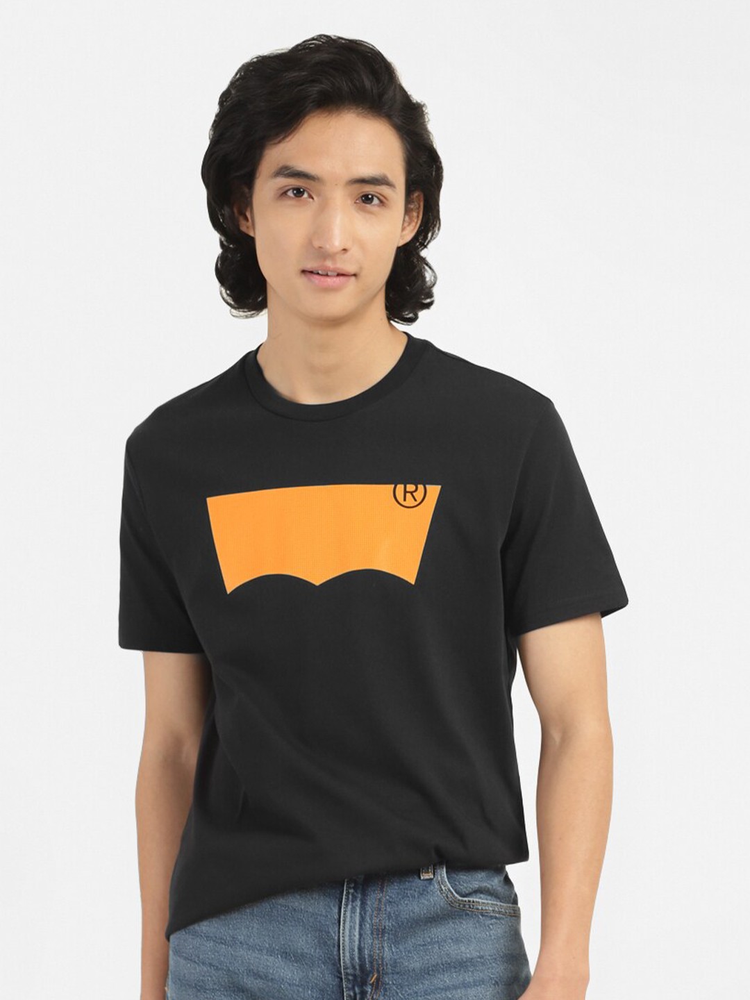 

Levis Brand Logo Printed Pure Cotton T-shirt, Black