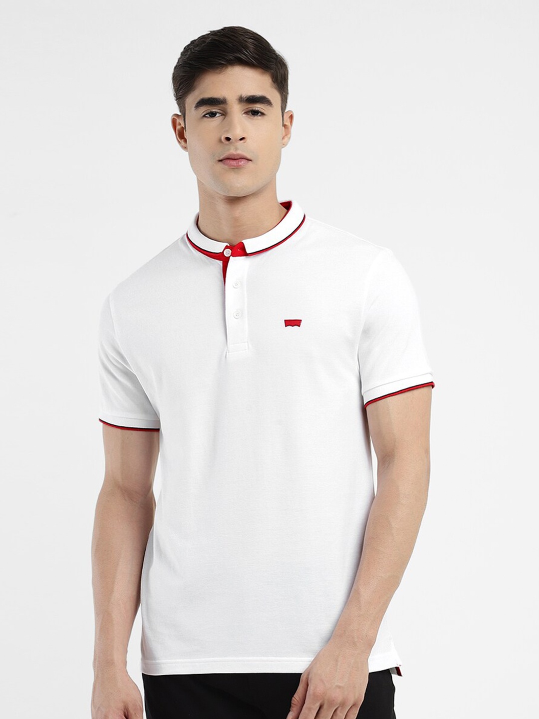 

Levis Henley Neck Pure Cotton T-shirt, White