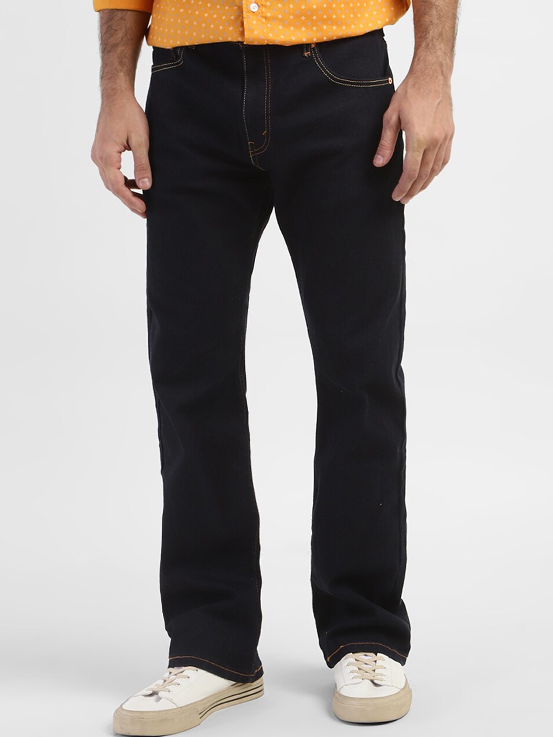 

Levis Men Straight Fit Clean Look Dark Shade Jeans, Blue