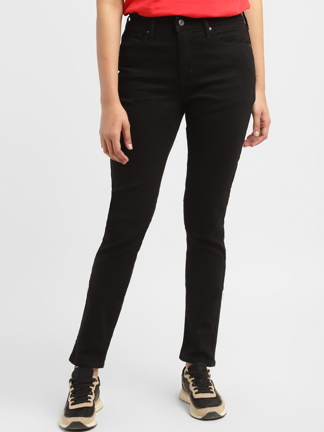 

Levis Women Mid-Rise Skinny Fit Jeans, Black