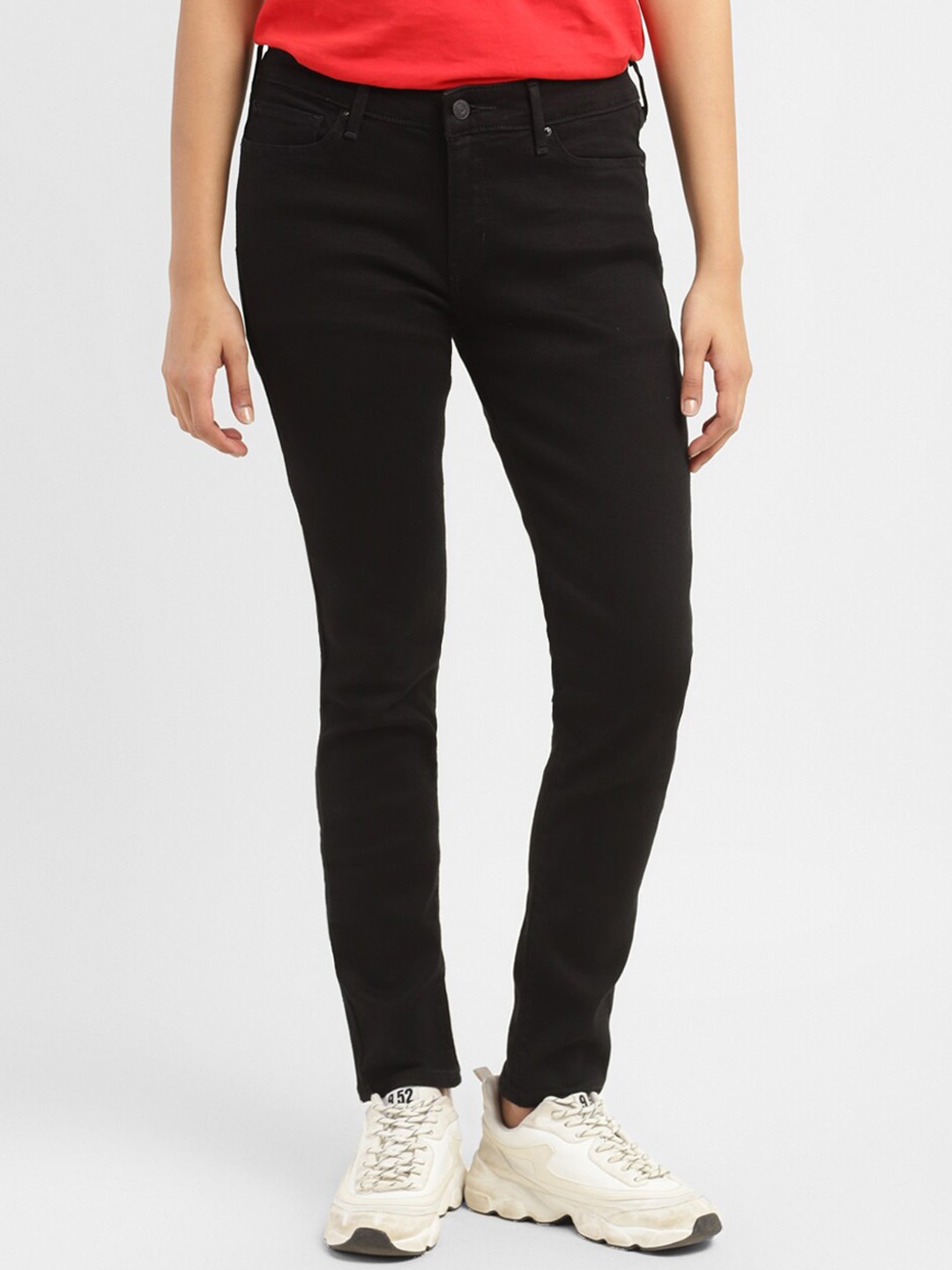 

Levis Women Mid-Rise Skinny Fit Jeans, Black