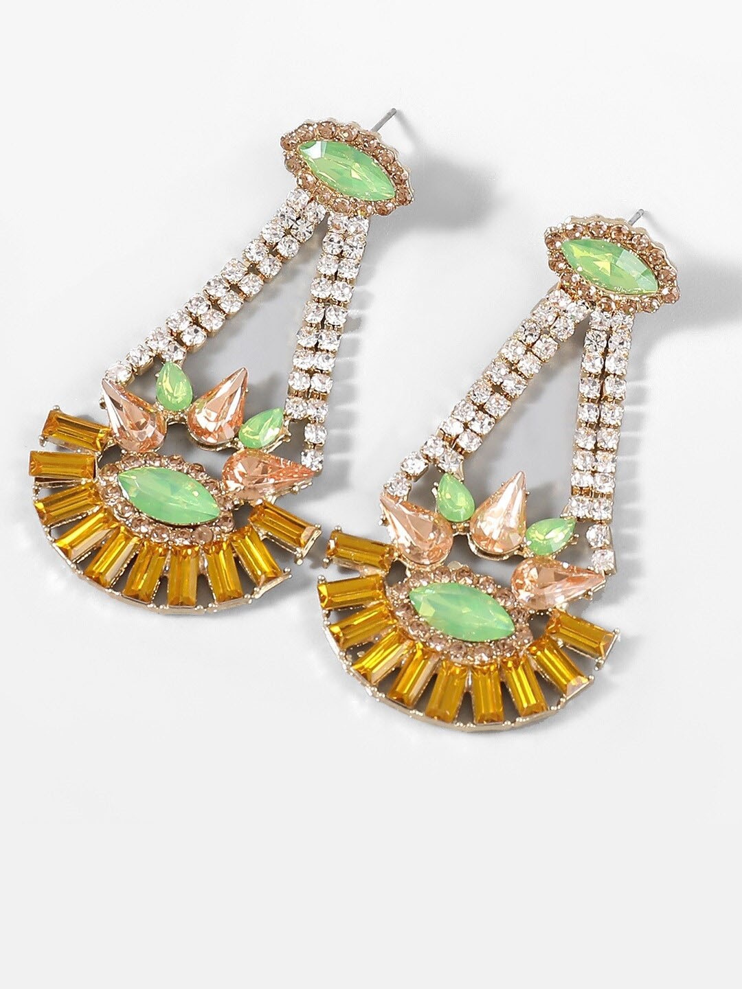 

AVANT-GARDE PARIS Gold-Plated Floral Design Drop Earrings
