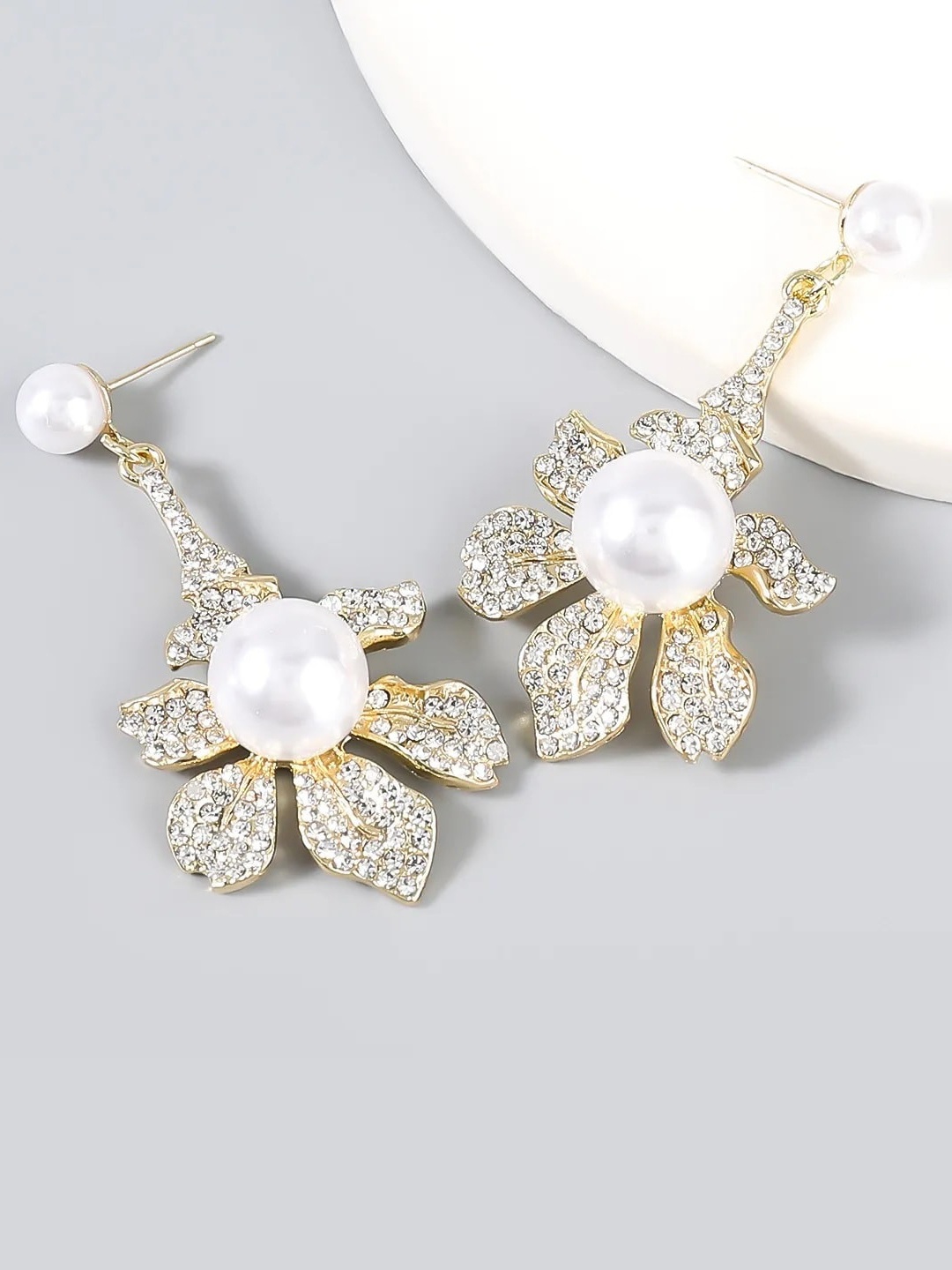 

AVANT-GARDE PARIS Gold-Plated Floral Drop Earrings