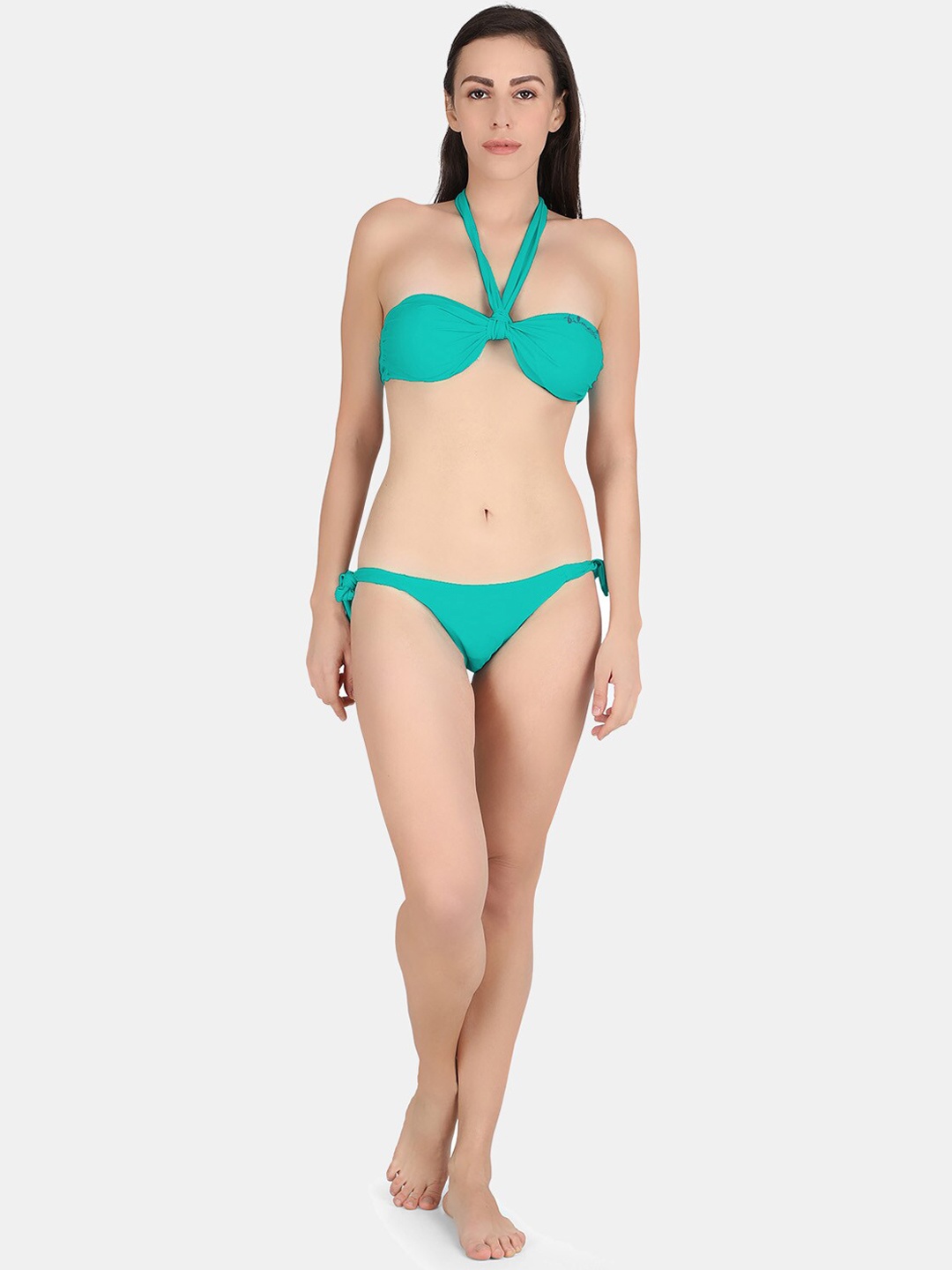 

FILMAX ORIGINALS Two-Piece MerMaid Style Halter Neck Buster Bikini Swimming Set, Sea green