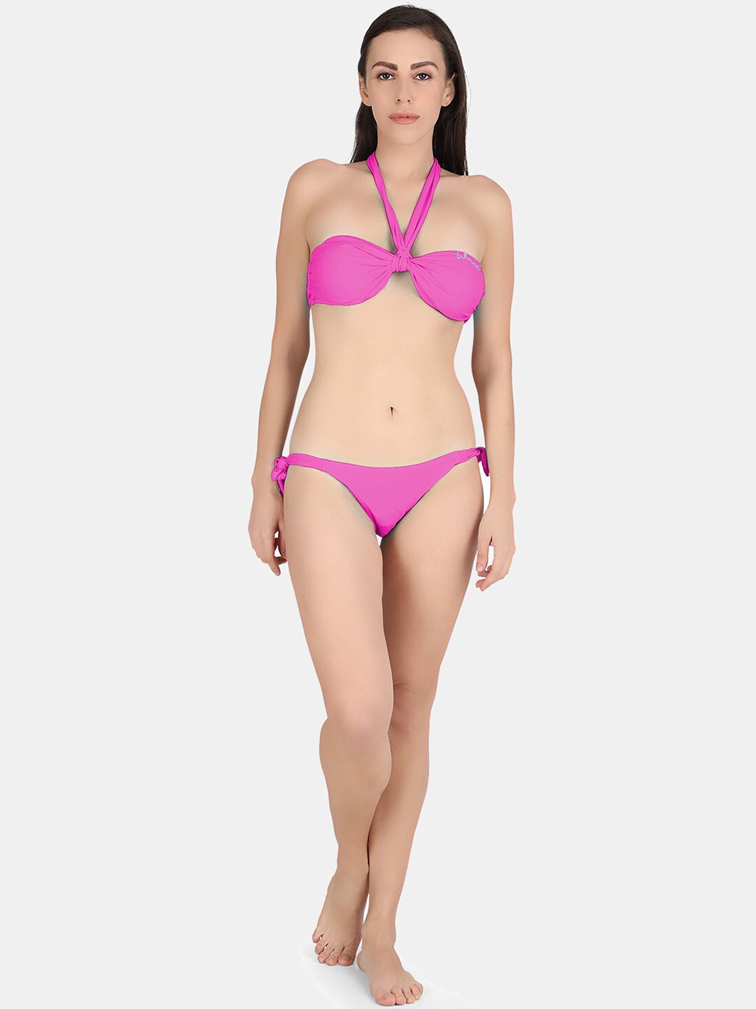 

FILMAX ORIGINALS Two-Piece MerMaid Style Halter Neck Buster Bikini Swimming Set, Fuchsia