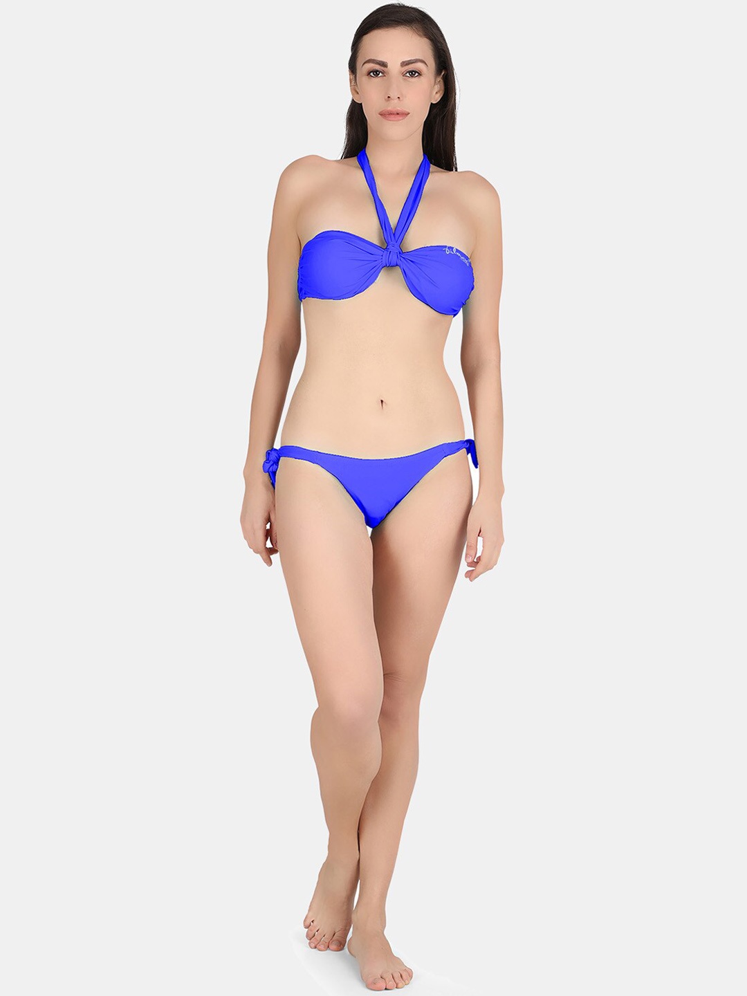 

FILMAX ORIGINALS Two-Piece MerMaid Style Halter Neck Buster Bikini Swimming Set, Blue