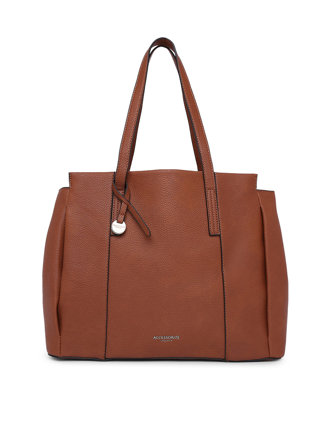

Accessorize Textured Structured Shoulder Bag, Tan