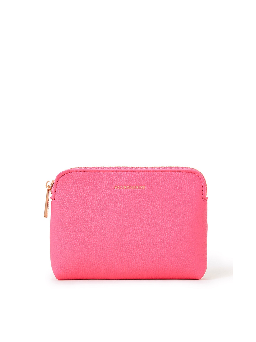 

Accessorize London Women Faux Leather Zip Around Wallet, Pink