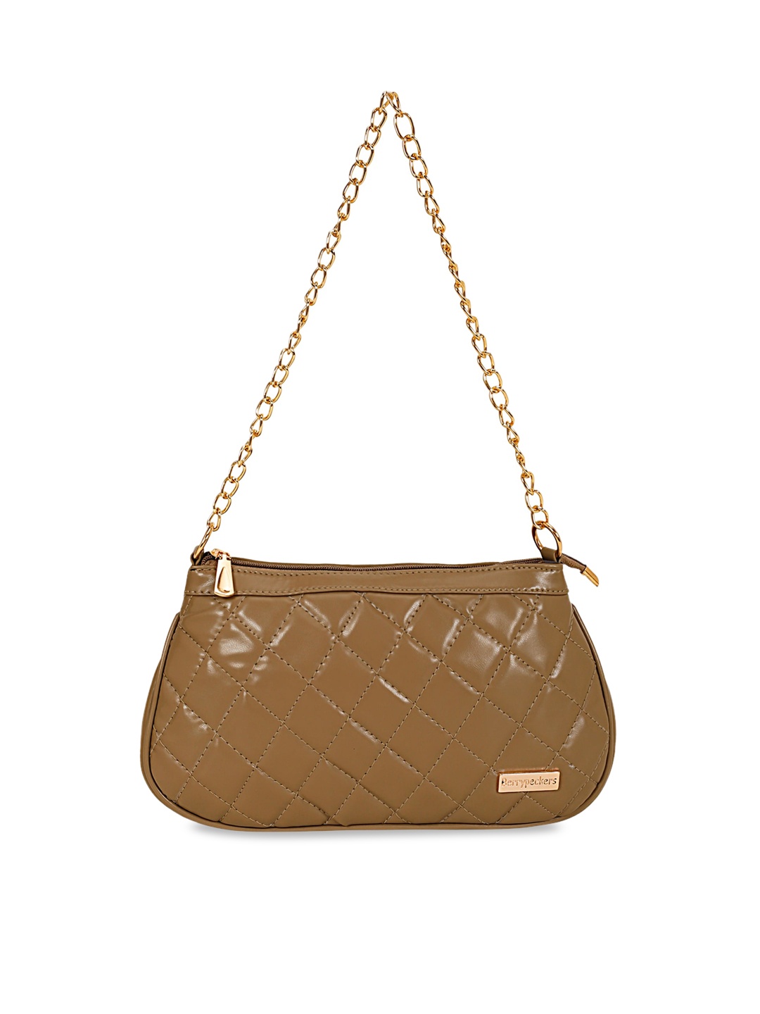 

Berrypeckers Textured Structured Sling Bag With Quilted, Brown