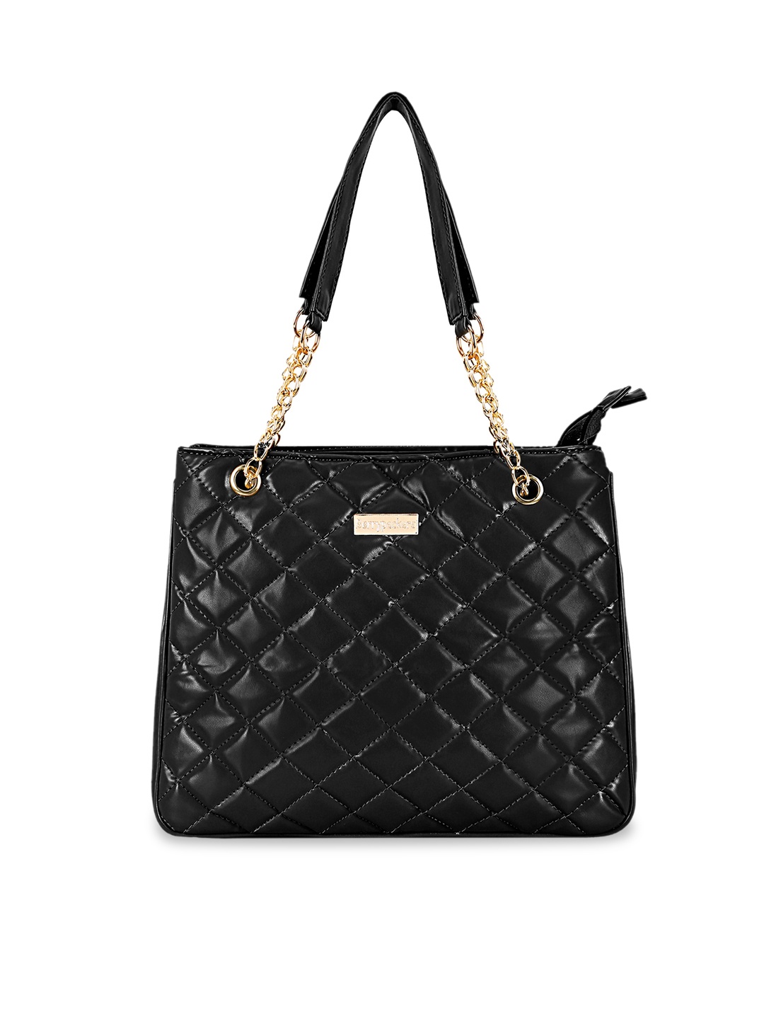 

Berrypeckers Textured Quilted Structured Shoulder Bag, Black