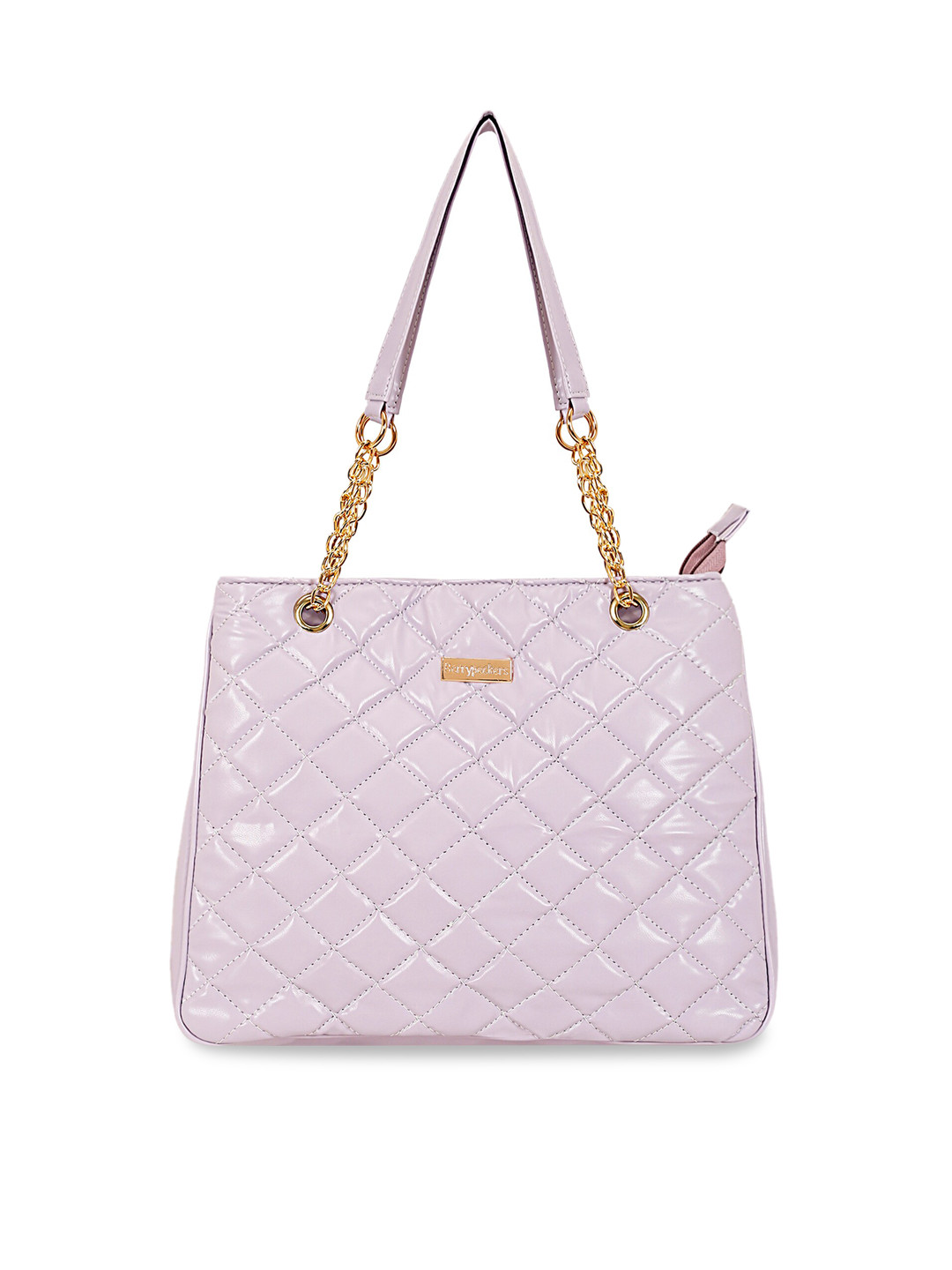 

Berrypeckers Textured Structured Shoulder Bag With Quilted, Lavender