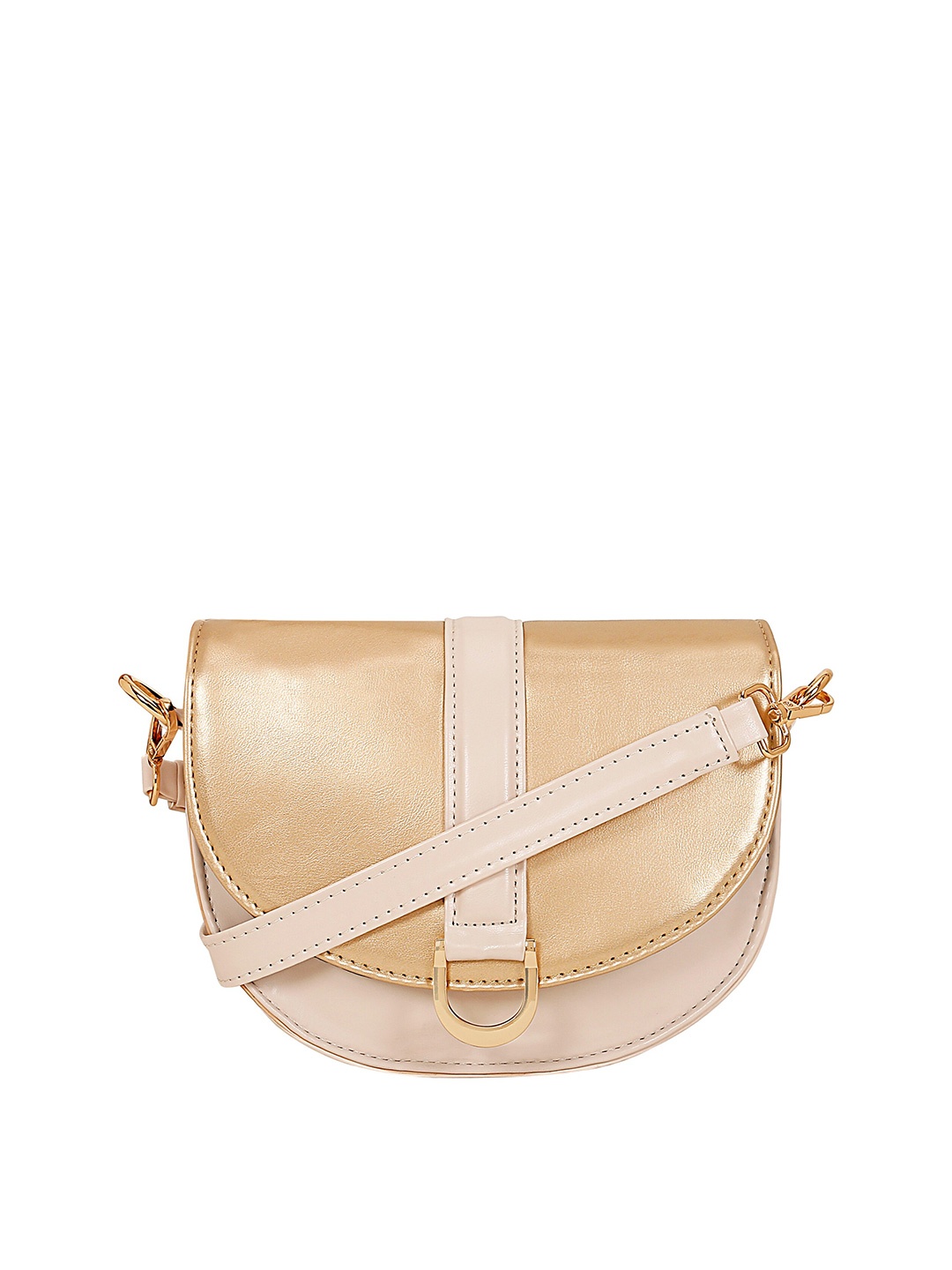 

Berrypeckers Pu Half Moon Sling Bag, Cream