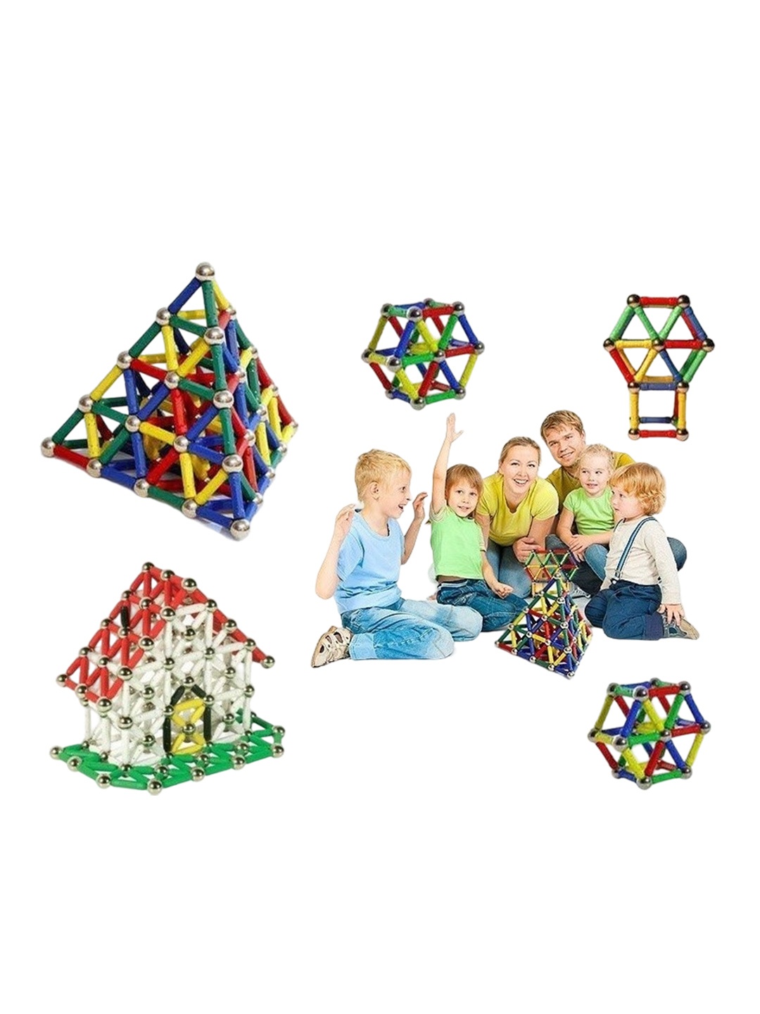 

CHOCOZONE Kids 157 Pieces Magnetic Building Blocks Educational Toys, Red