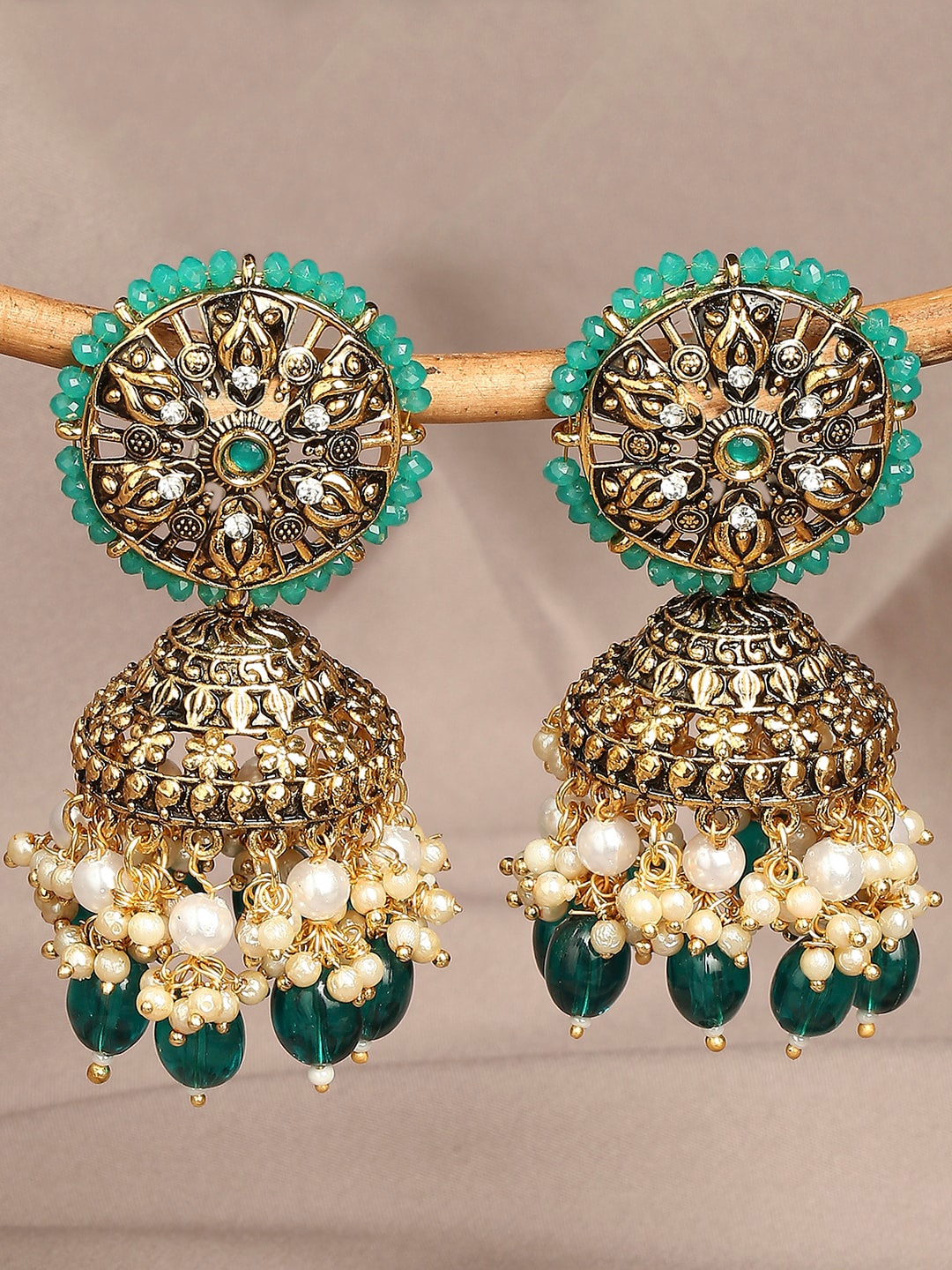

VATSALYA creation Gold Plated Dome Shaped Jhumkas