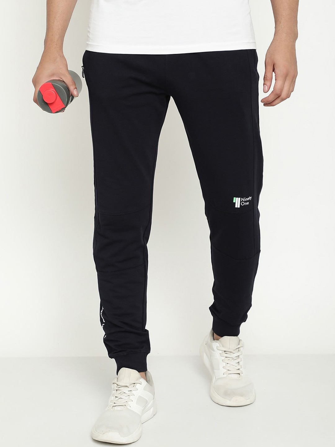 

Octave Men Regular Fit Cotton Joggers, Navy blue