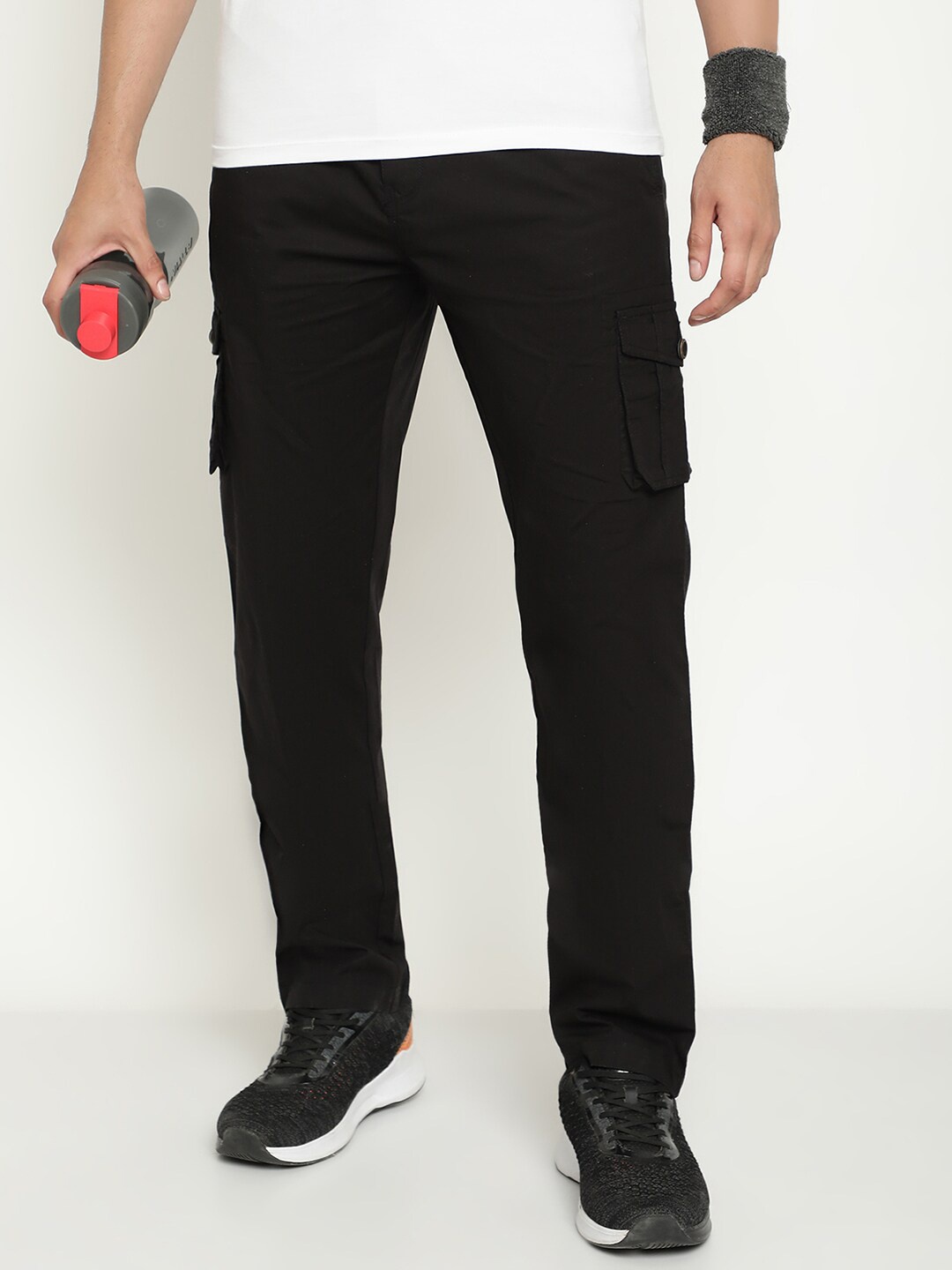 

Octave Men Regular Fit Cotton Track Pants, Black