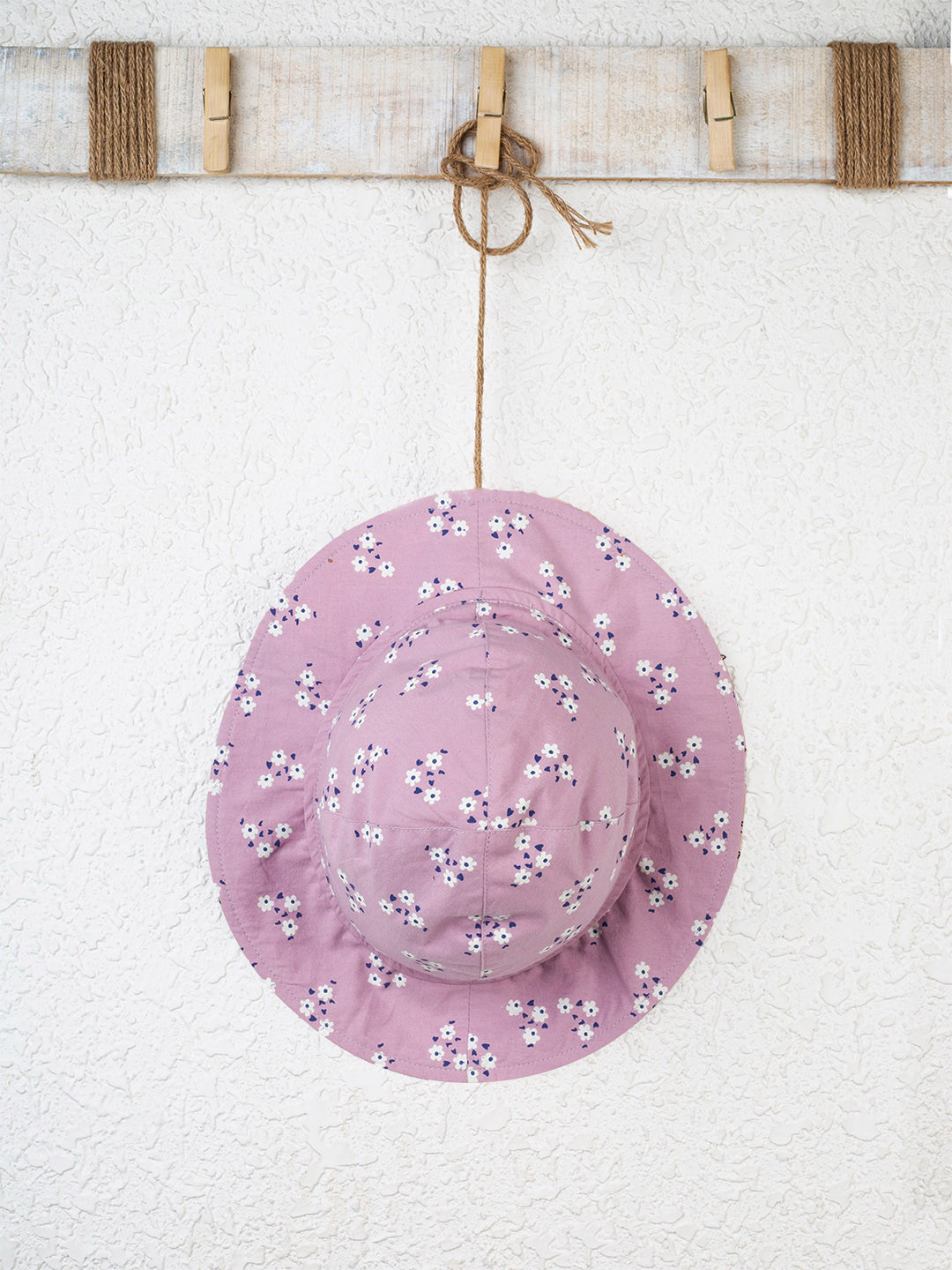 

Nino Bambino Infant Girls Floral Printed Pure Organic Cotton Sun Hat, Lavender