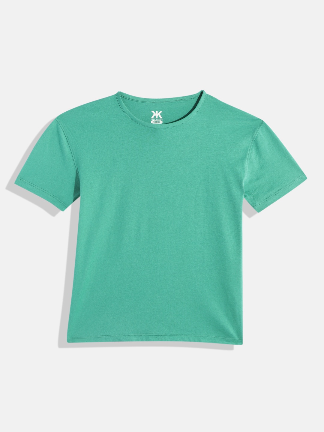 

Kook N Keech Teens Girls Boxy Pure Cotton T-shirt, Green