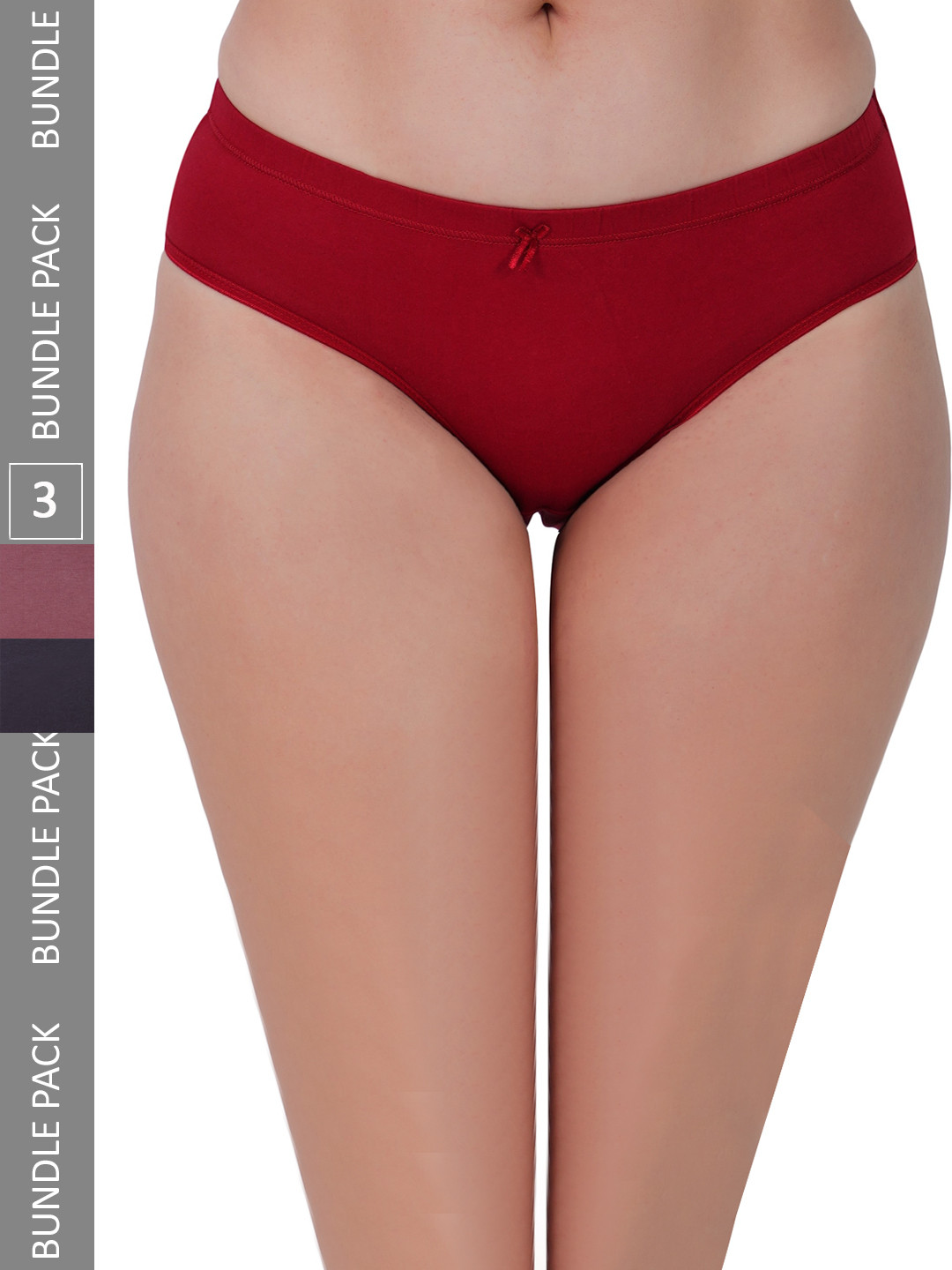 

LADYLAND Women Pack Of 3 Assorted Cotton Hipster Briefs