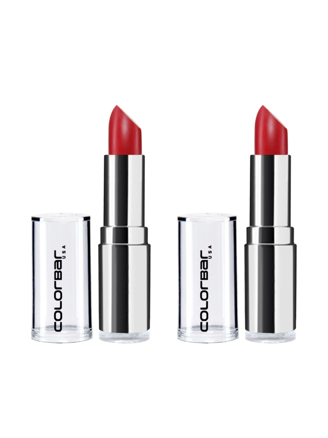 Colorbar Set of 2 Velvet Matte Hot Hot Hot Lipsticks 01R, Red