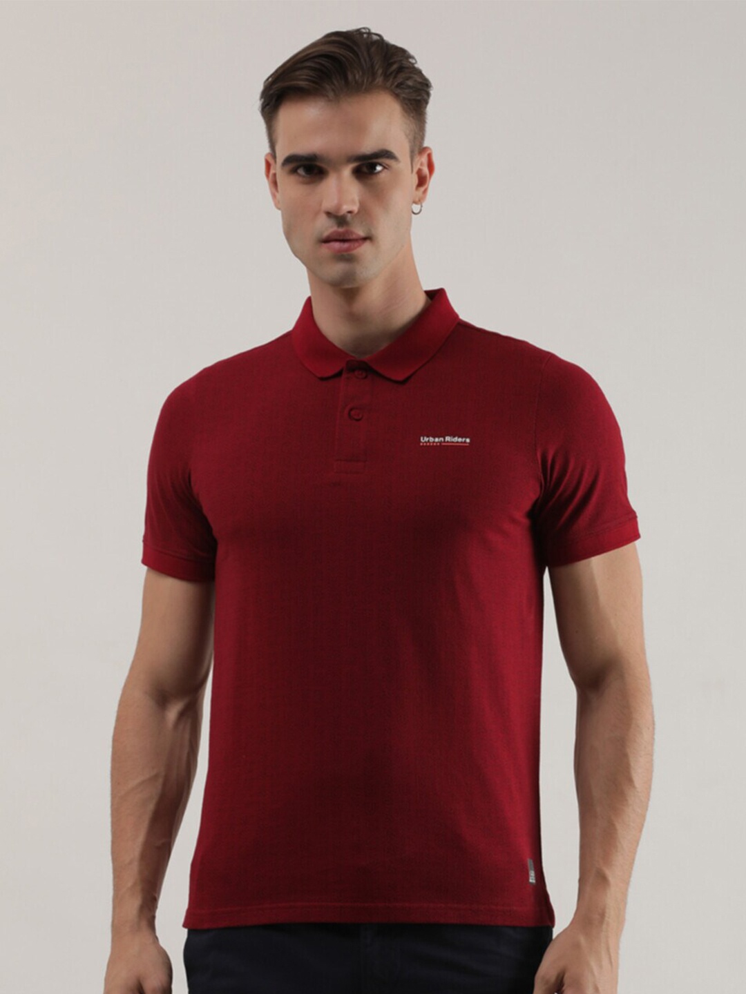 

Lee Polo Collar Slim Fit Cotton T-shirt, Maroon