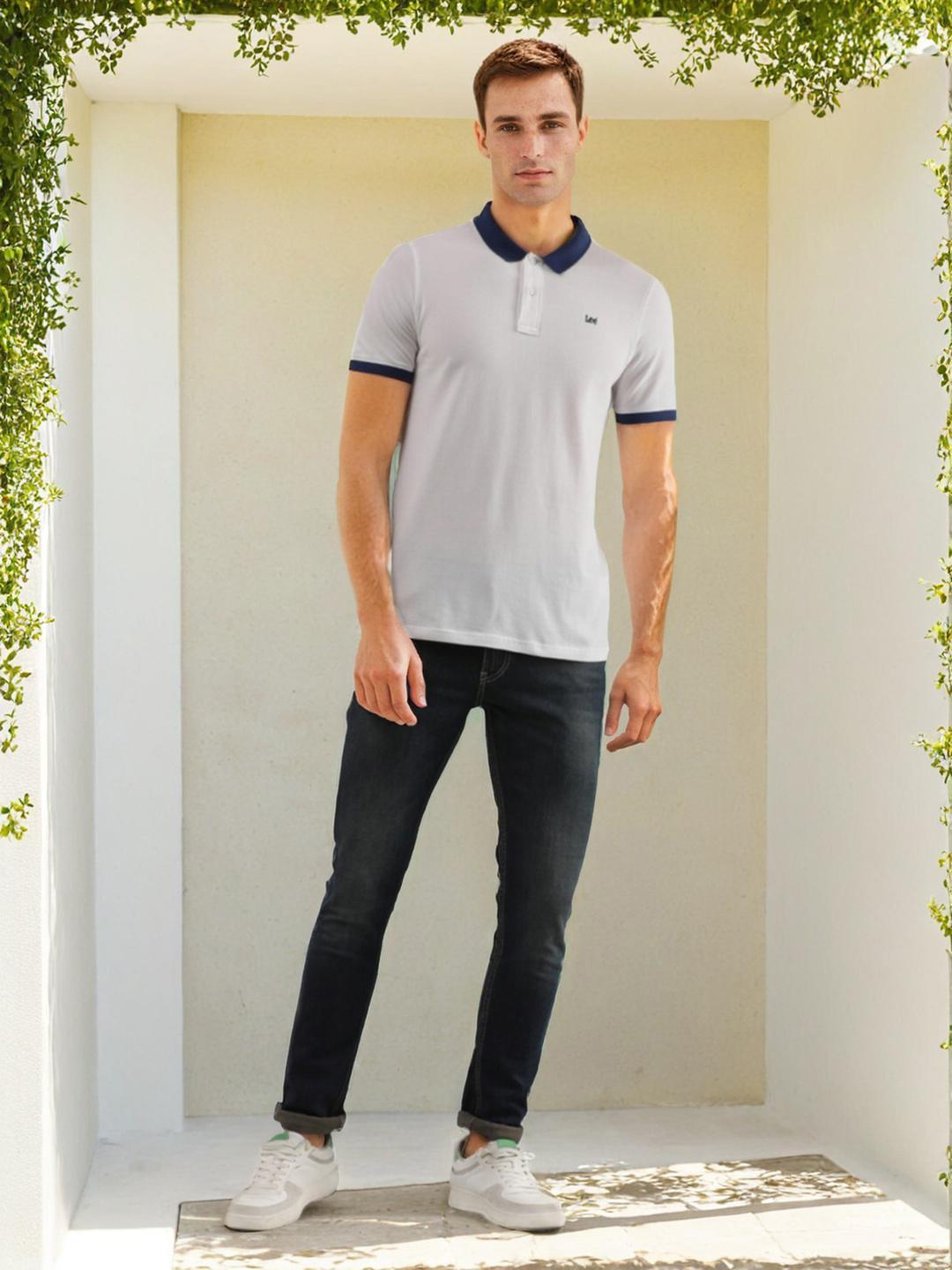 

Lee Polo Collar Slim Fit Cotton T-shirt, White