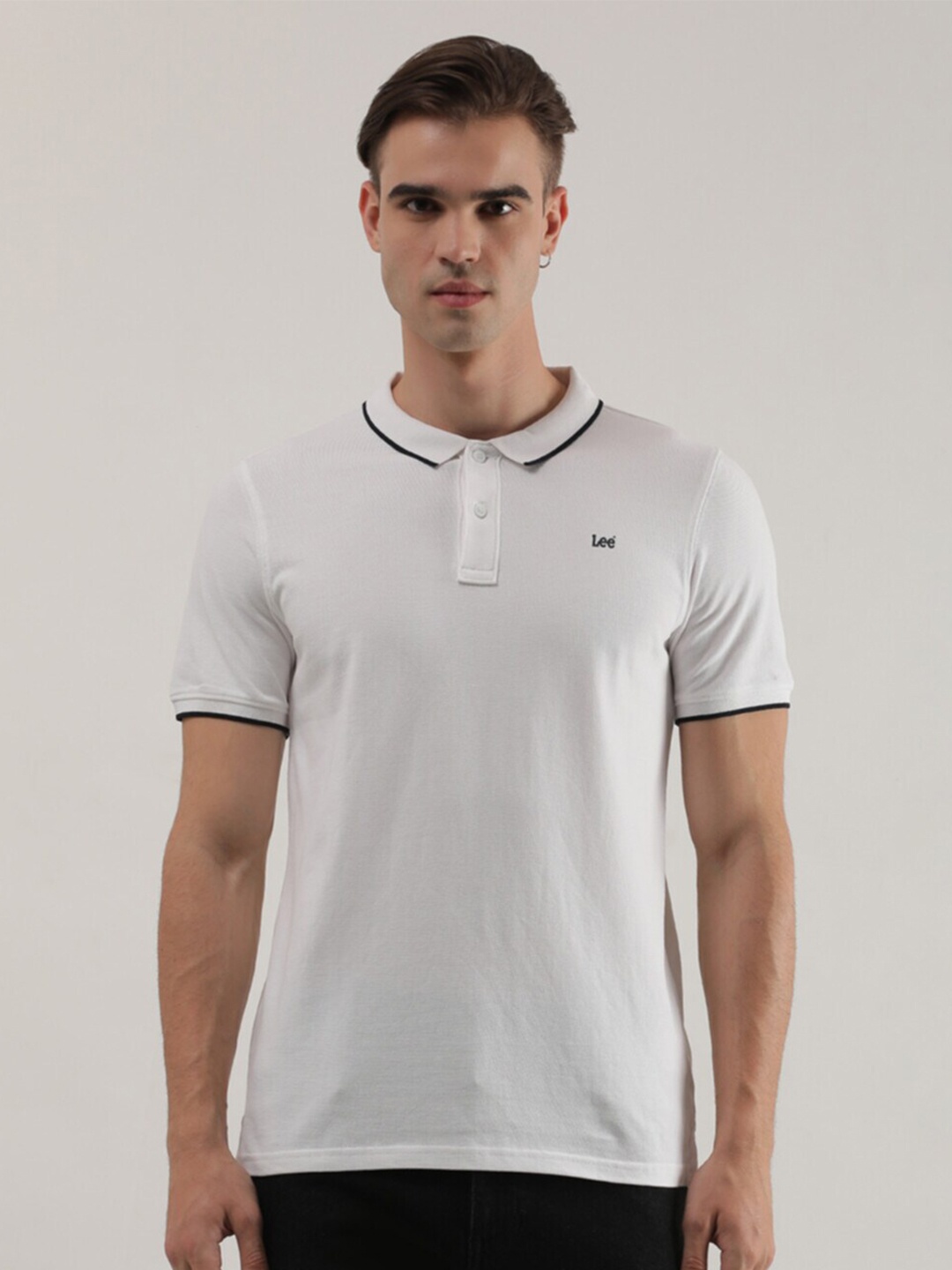 

Lee Polo Collar Cotton Slim Fit T-shirt, White