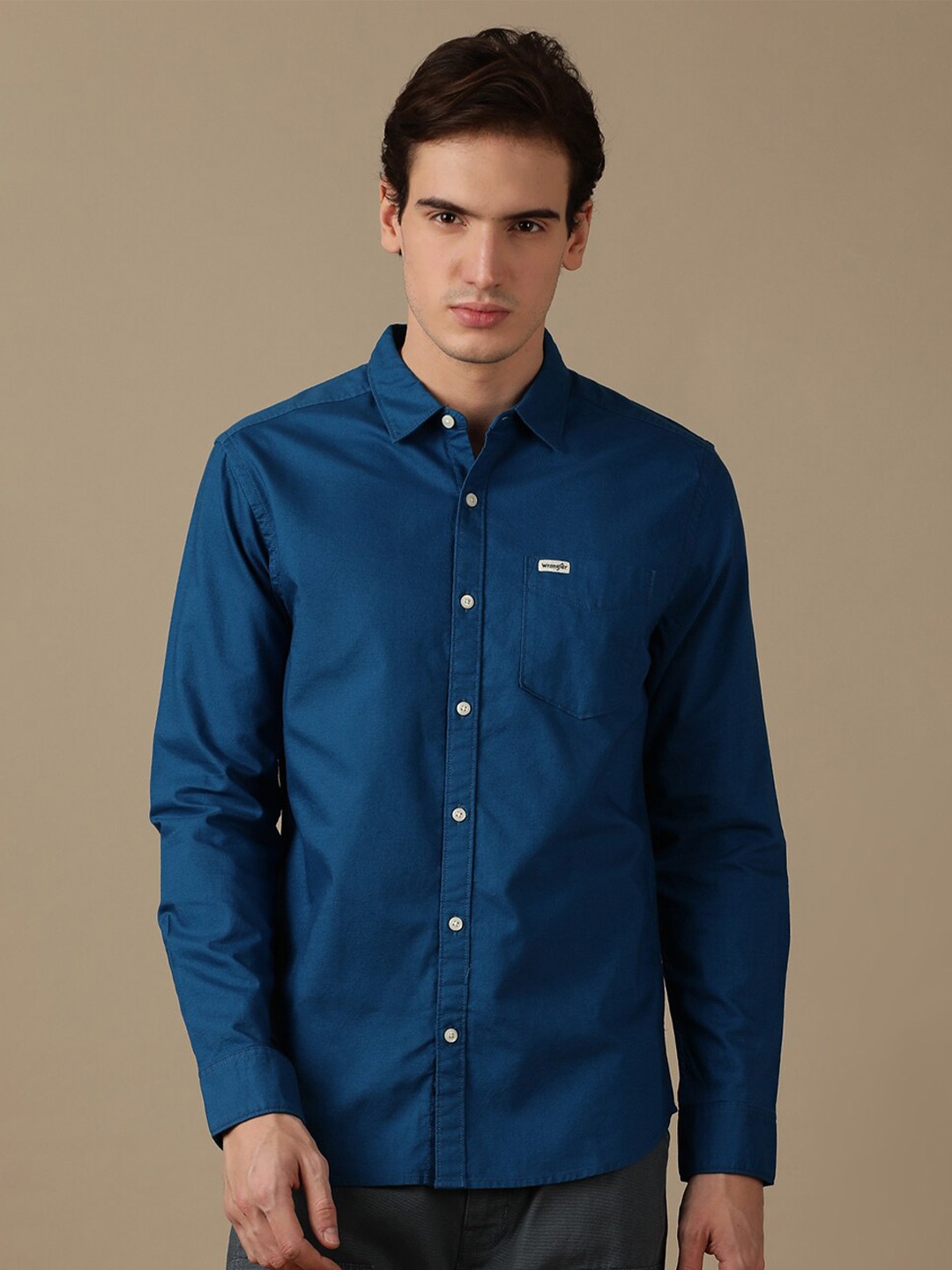 

Wrangler Long Sleeves Cotton Casual Shirt, Blue