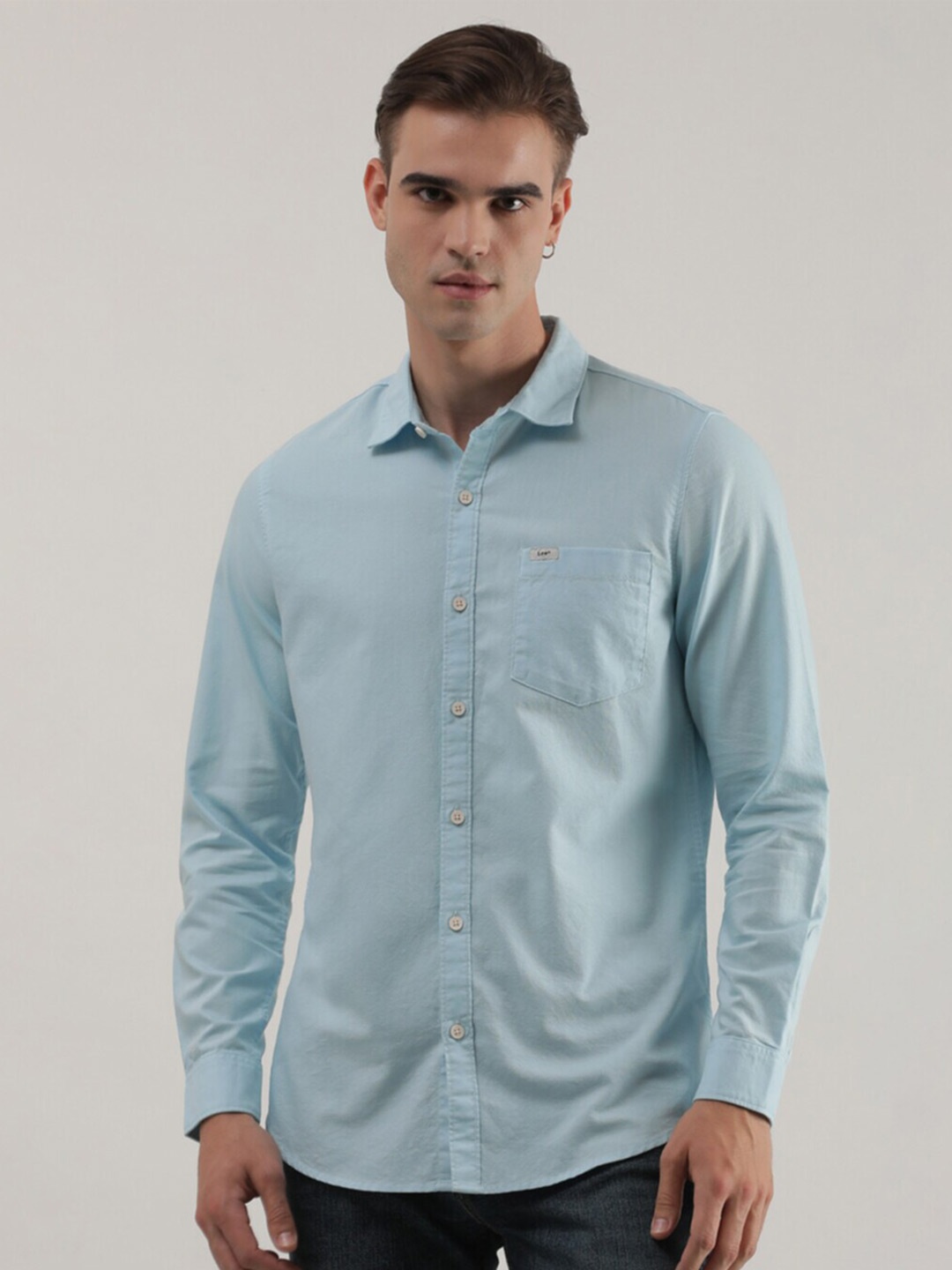 

Lee Slim Fit Cotton Casual Shirt, Blue