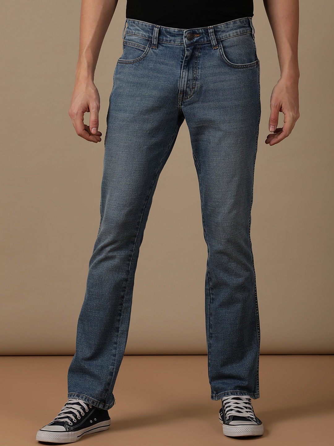 

Wrangler Men Cotton Millard Light Fade Stretchable Jeans, Blue