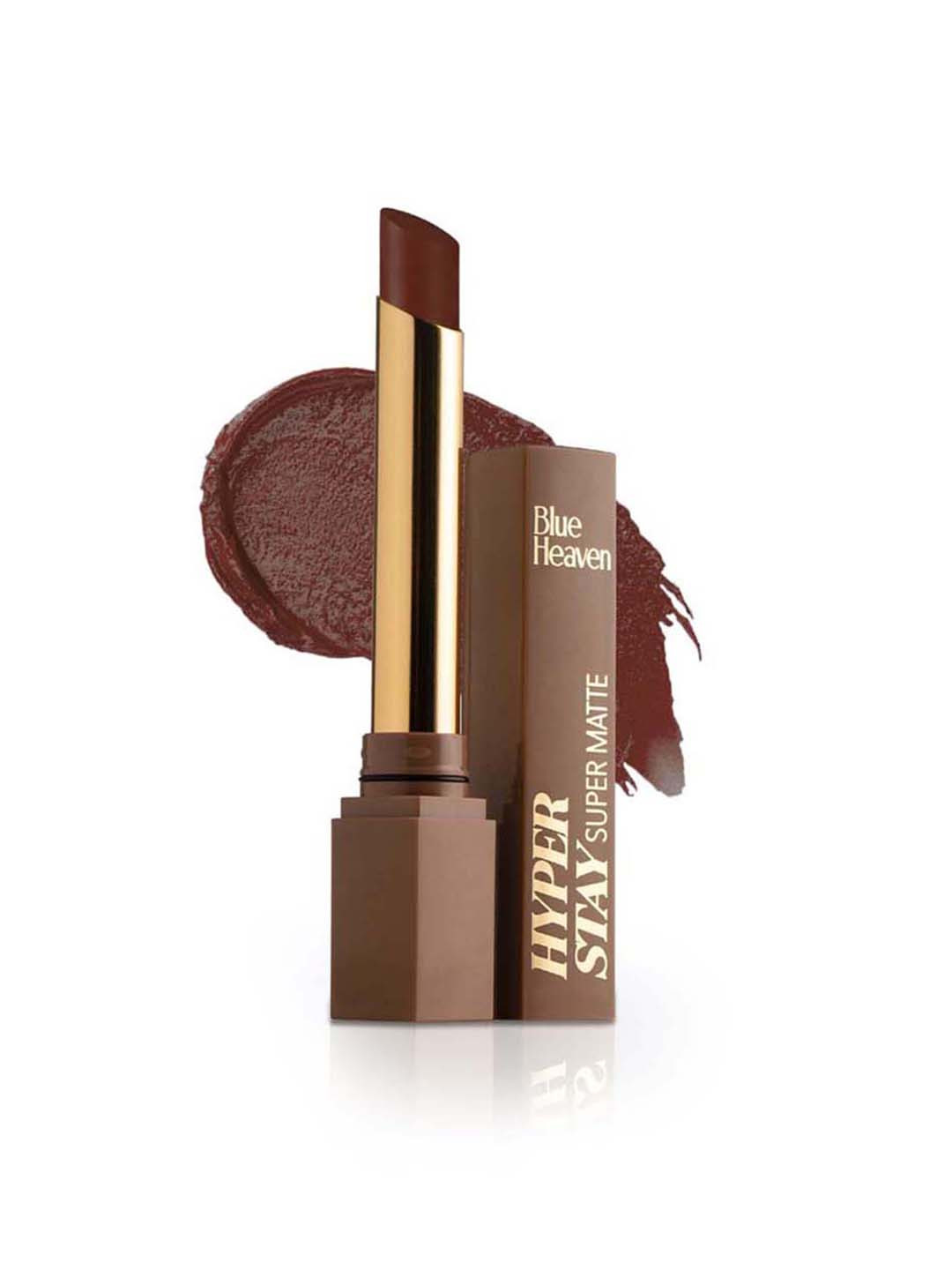 

Blue Heaven Hyperstay Super Matte Transfer-Proof Lipstick - Choco Rush 735, Coffee brown