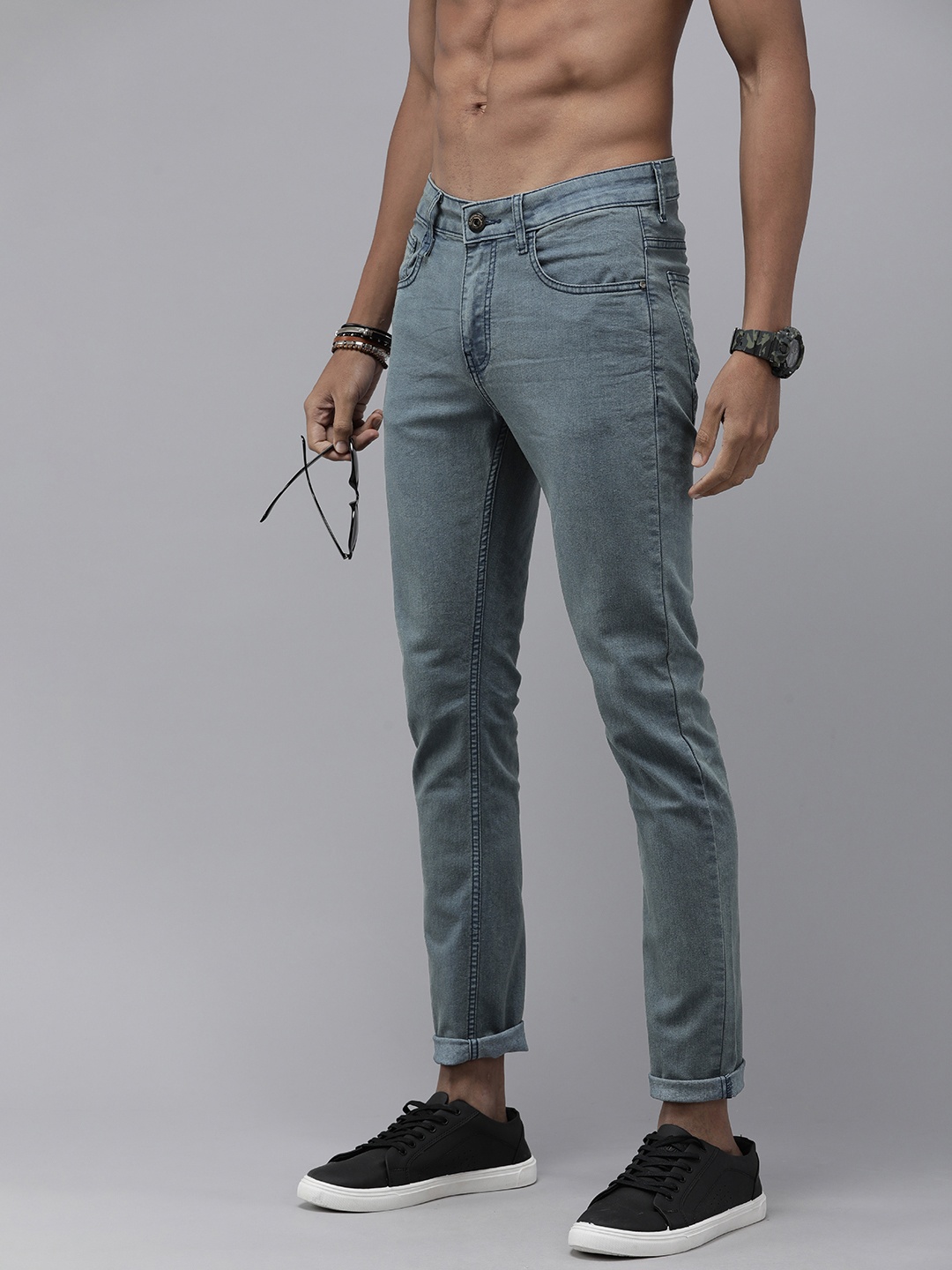 

The Roadster Life Co. Men Skinny Fit Stretchable Jeans, Blue
