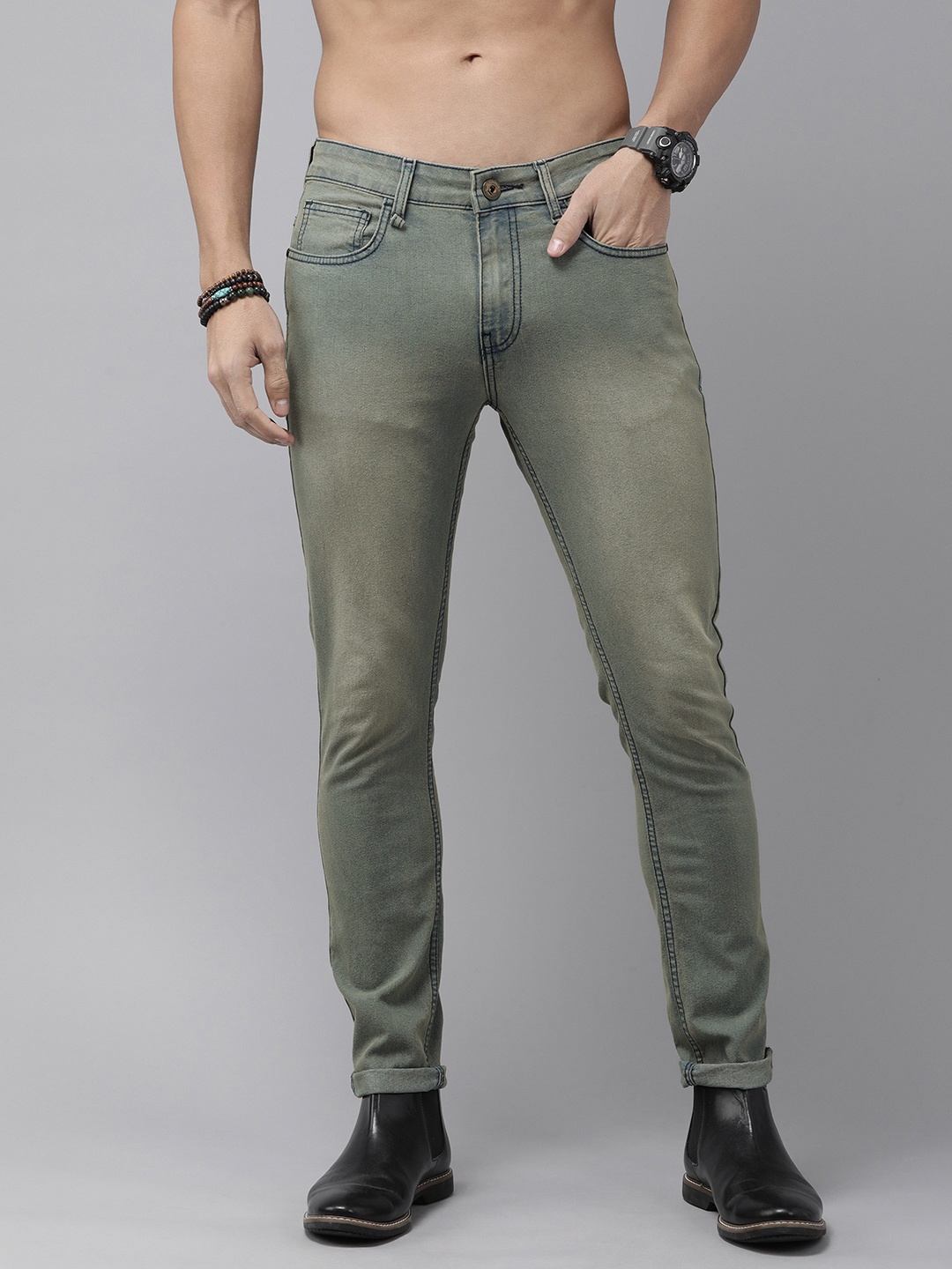 

The Roadster Lifestyle Co. Men Skinny Fit Stretchable Jeans, Blue