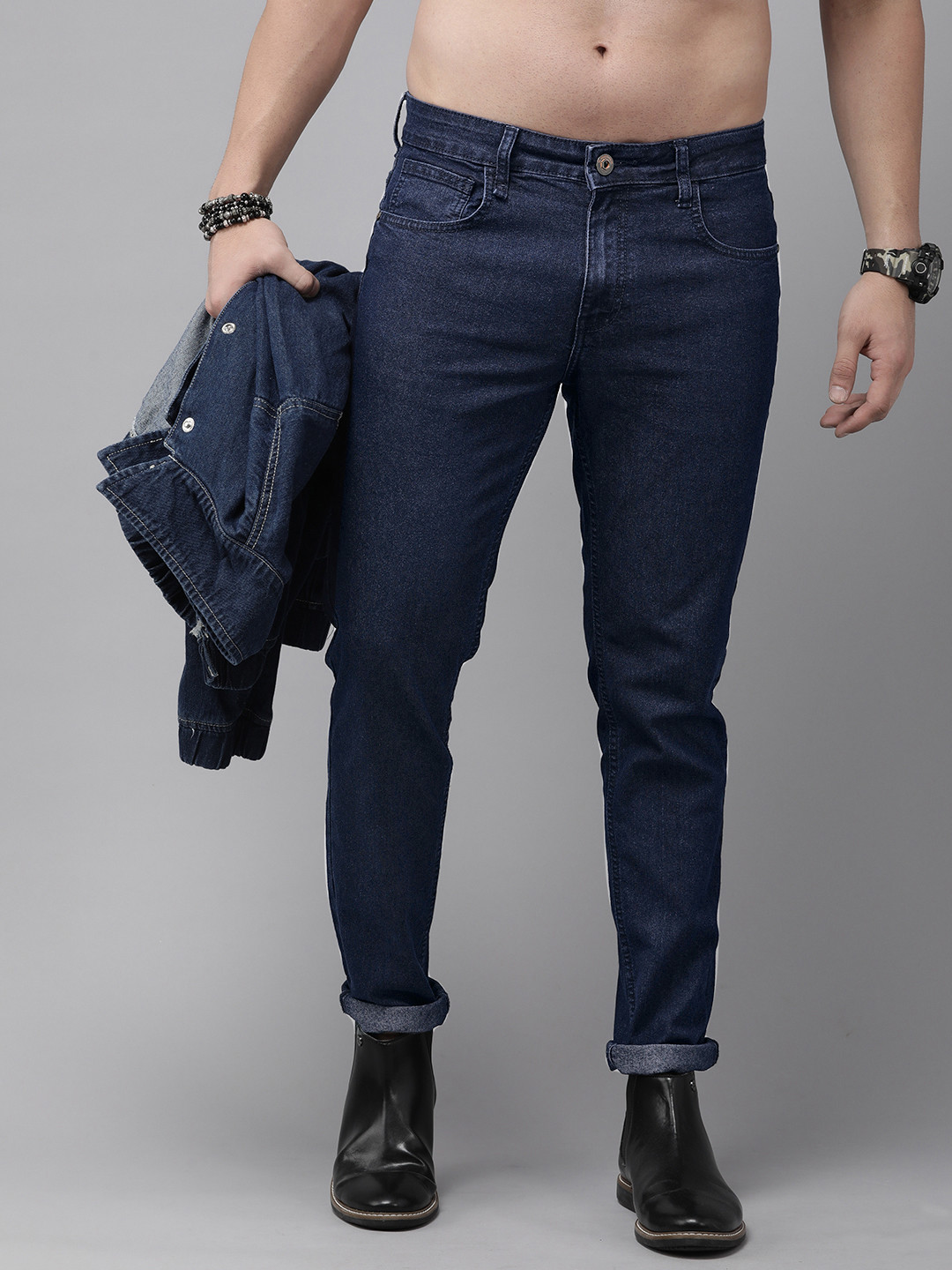 

The Roadster Lifestyle Co. Men Slim Fit Stretchable Jeans, Blue