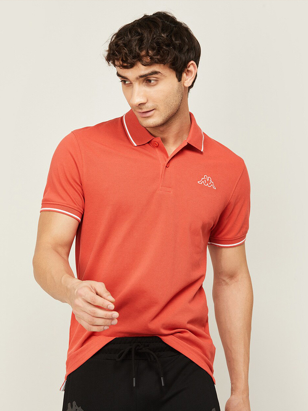 

Kappa Short Sleeves Polo Collar Regular Fit T-shirt, Red