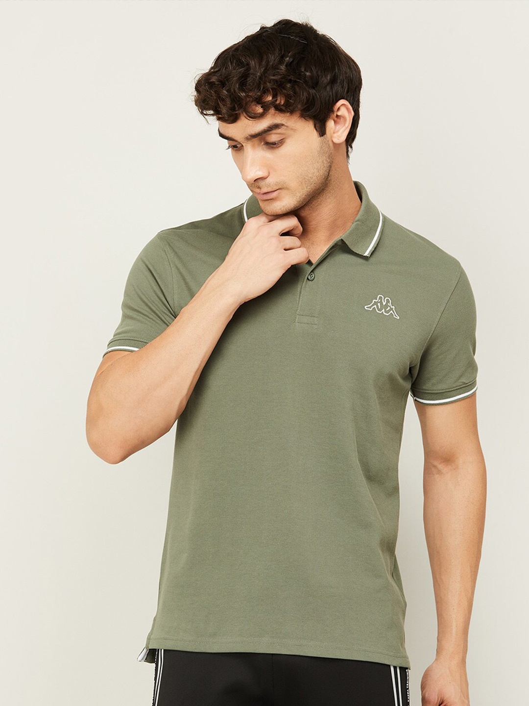 

Kappa Polo Collar Sports T-shirt, Olive