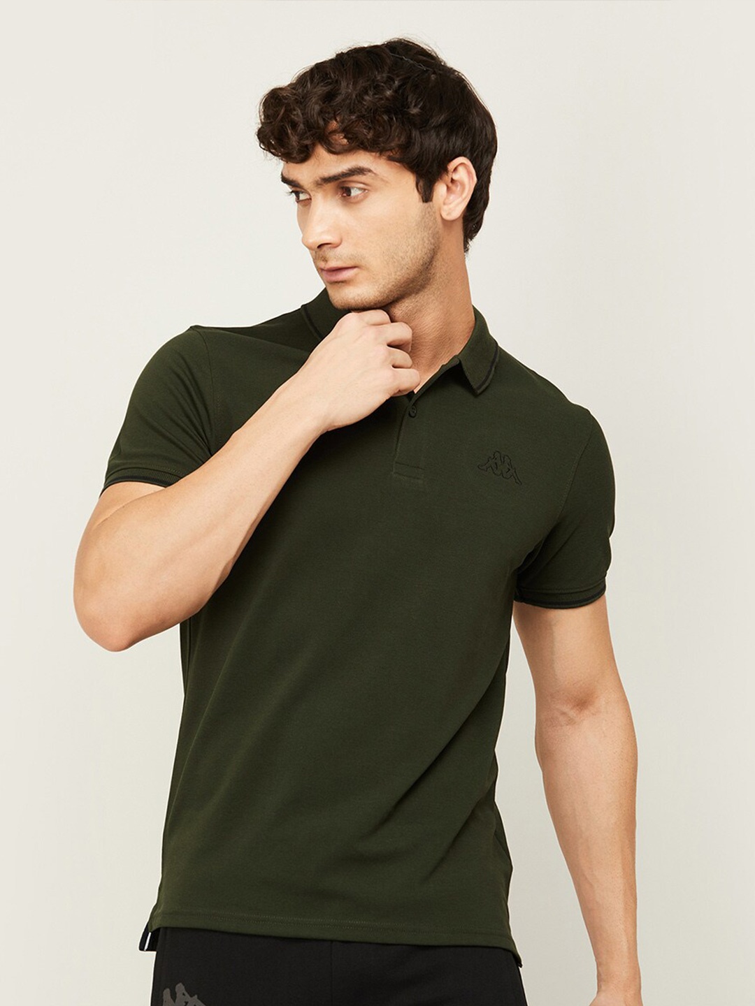 

Kappa Polo Collar Sports T-shirt, Olive