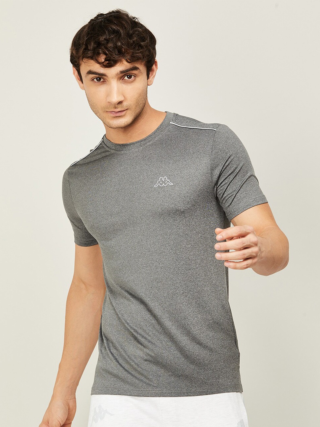 

Kappa Round Neck Short Sleeves Casual T-shirt, Grey