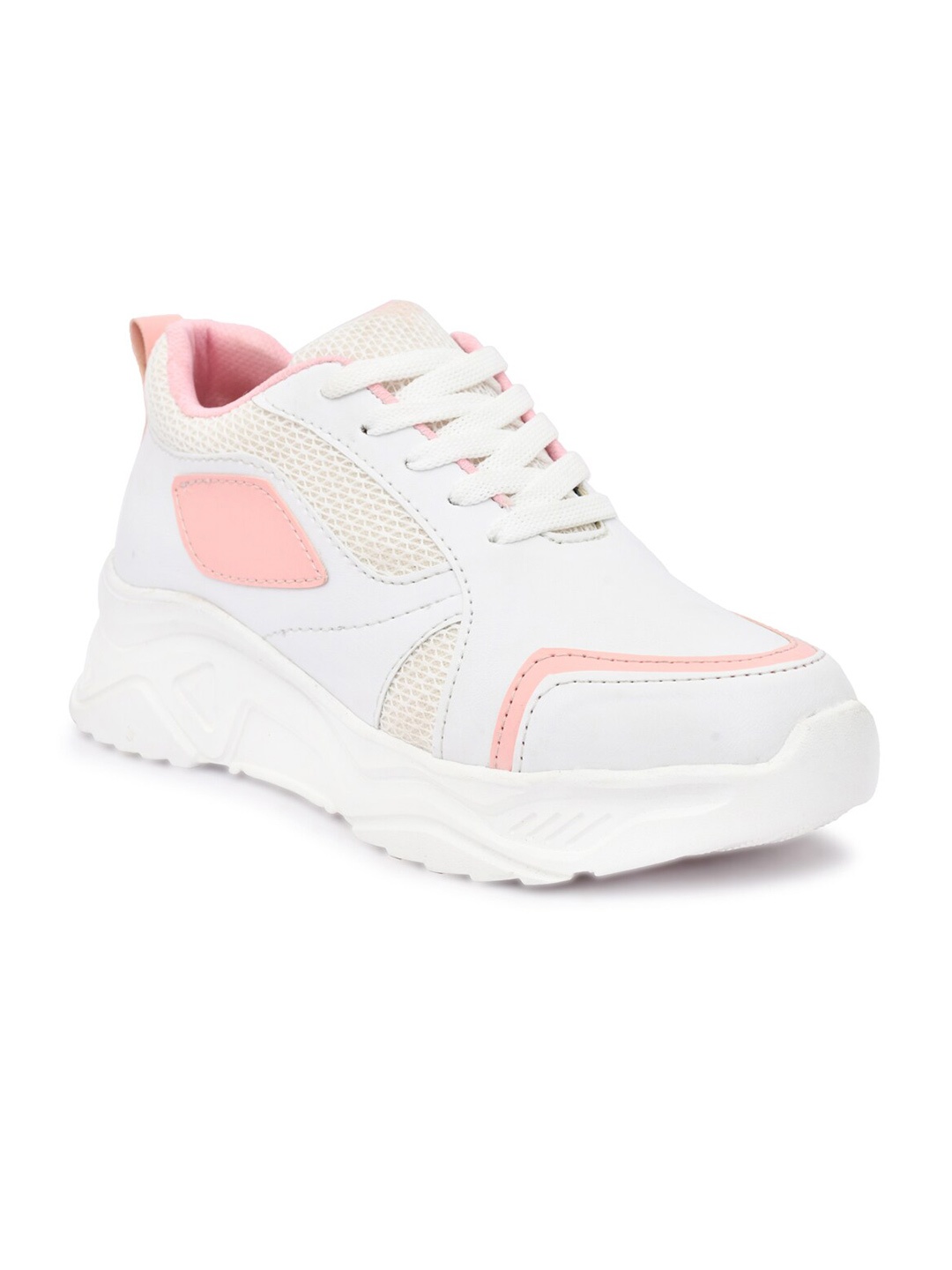 

JEEVI Women Textured Non-Marking Walking Shoes, Pink