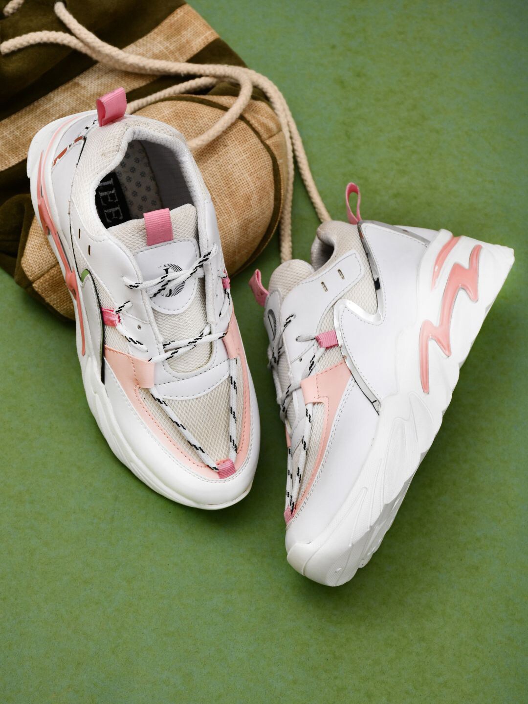 

JEEVI Women Walking Non-Marking Shoes, White