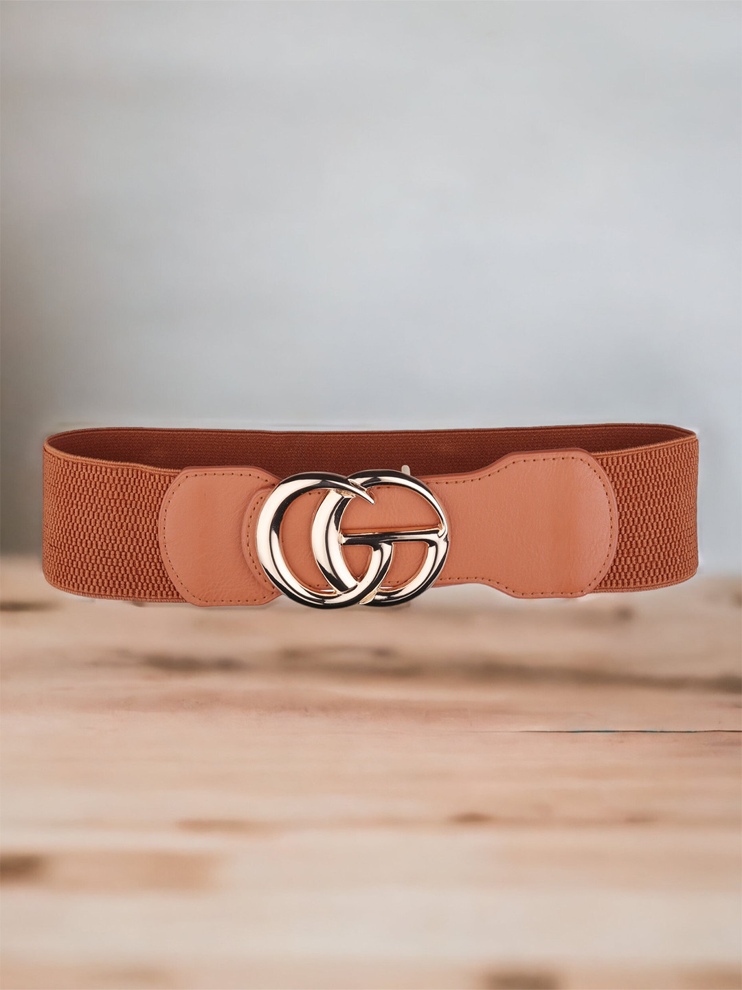 

ZORO Women Stretchable Wide Belt, Tan