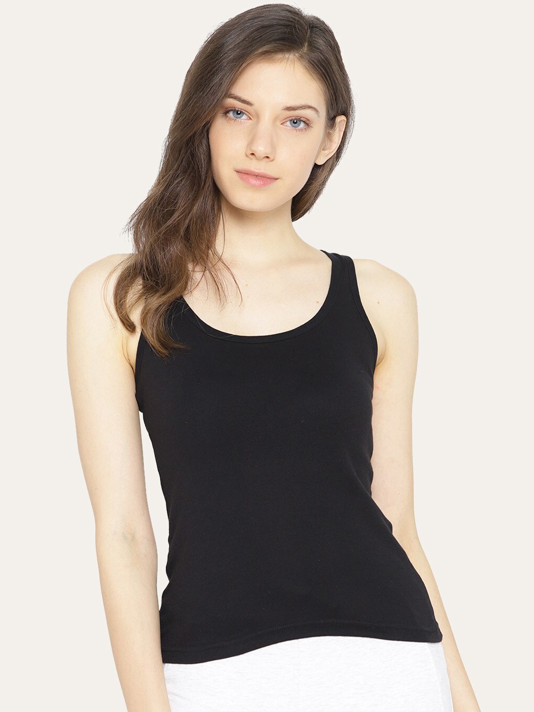 

Lady Lyka Non-Padded Cotton Camisole, Black