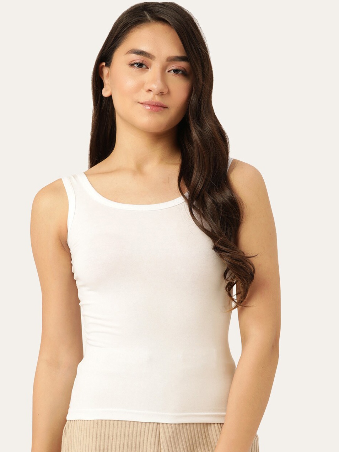 

Lady Lyka Non Padded Cotton Camisole, White