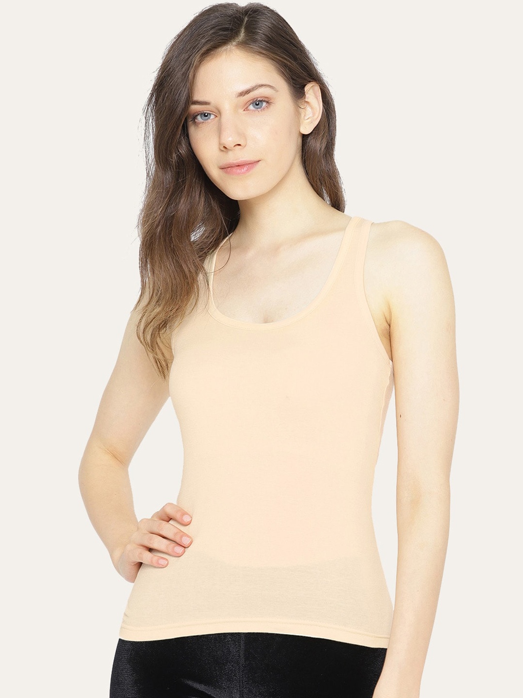 

Lady Lyka Non Padded Cotton Camisole, Beige