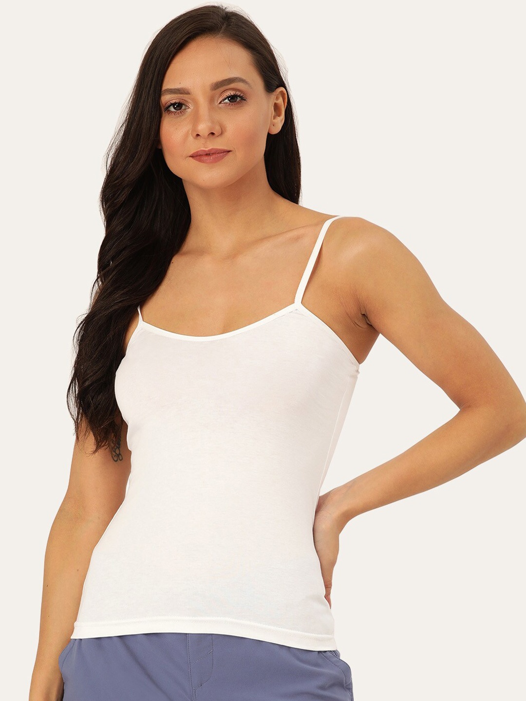 

Lady Lyka Cotton Non-Padded Camisole, White