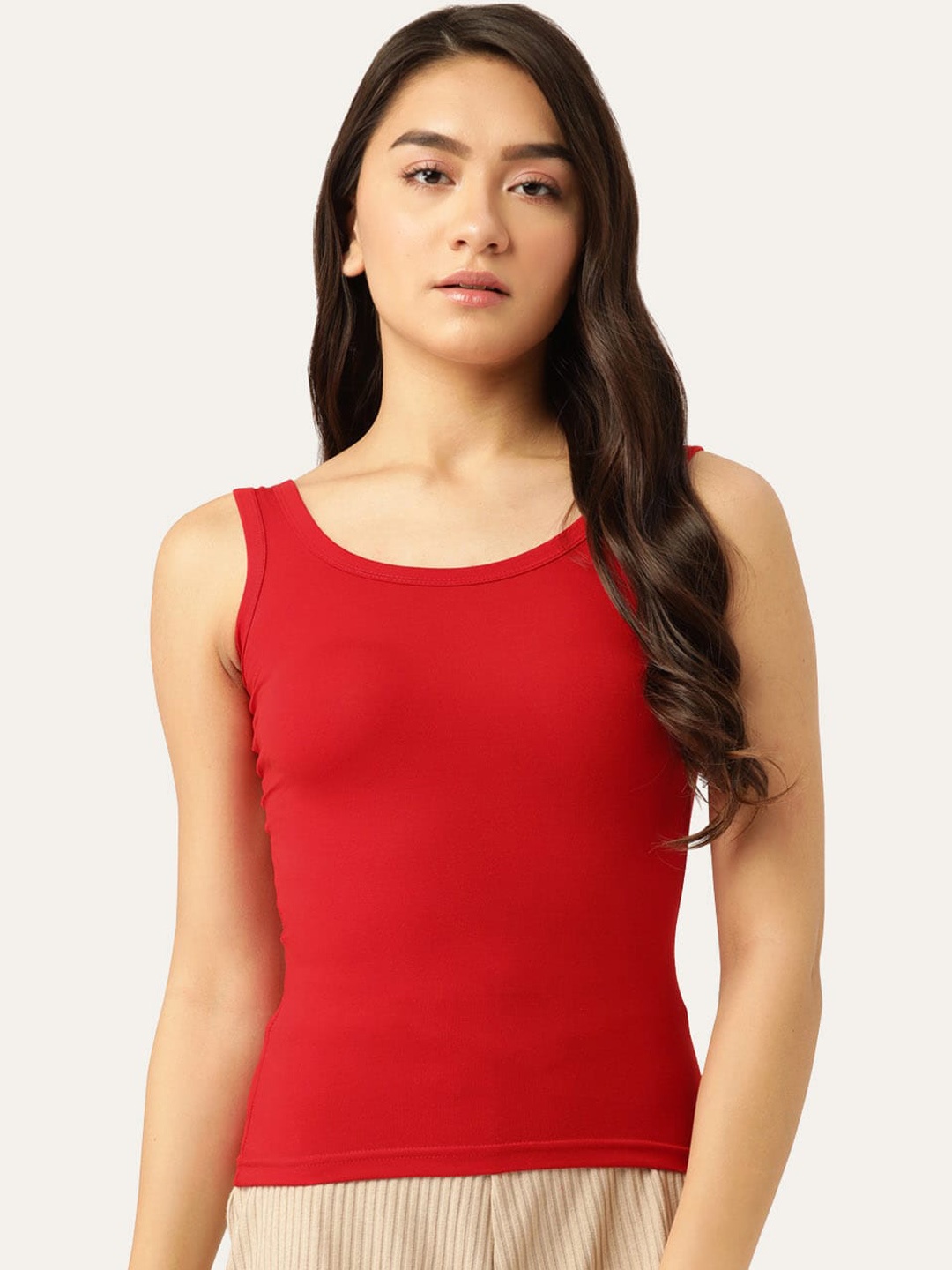 

Lady Lyka Non Padded Cotton Camisole, Red