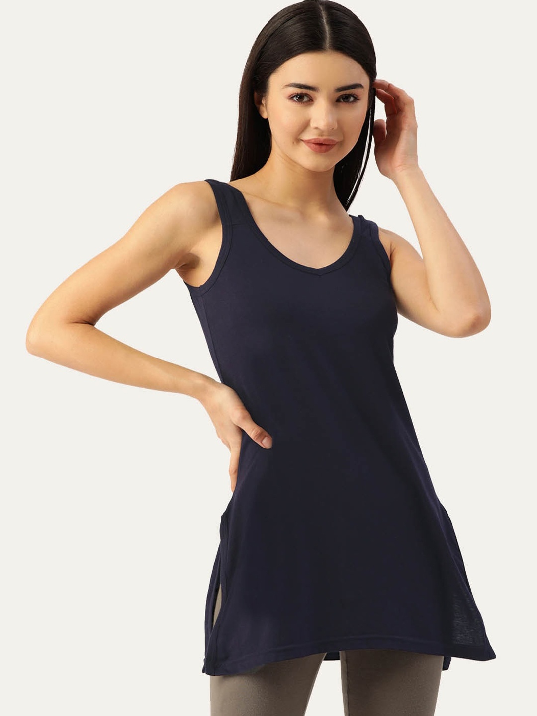 

Lady Lyka Non Padded Cotton Camisole, Navy blue