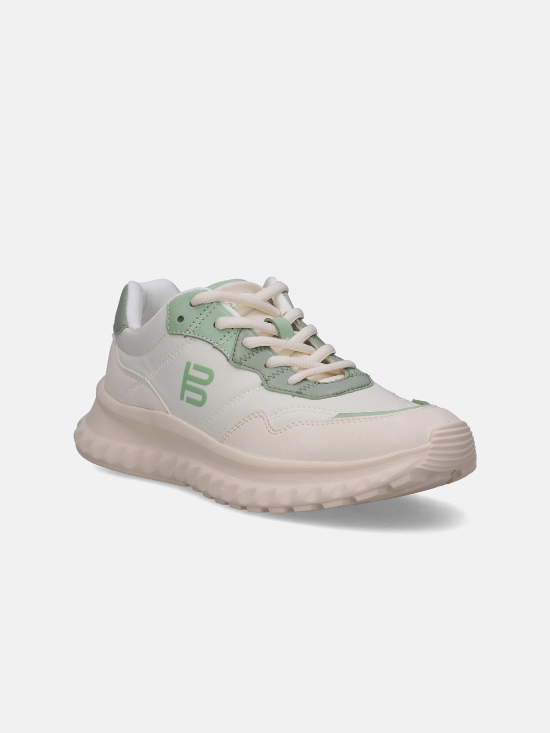 

BAGATT Women Lecce Colourblocked Sneakers, Off white