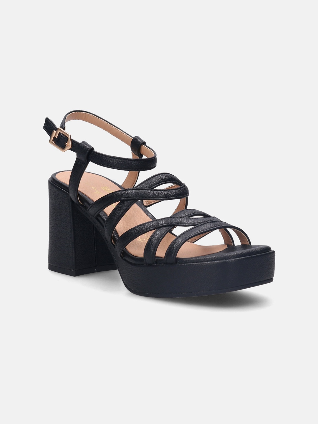 

BAGATT Cesena Textured Platform Heels, Black